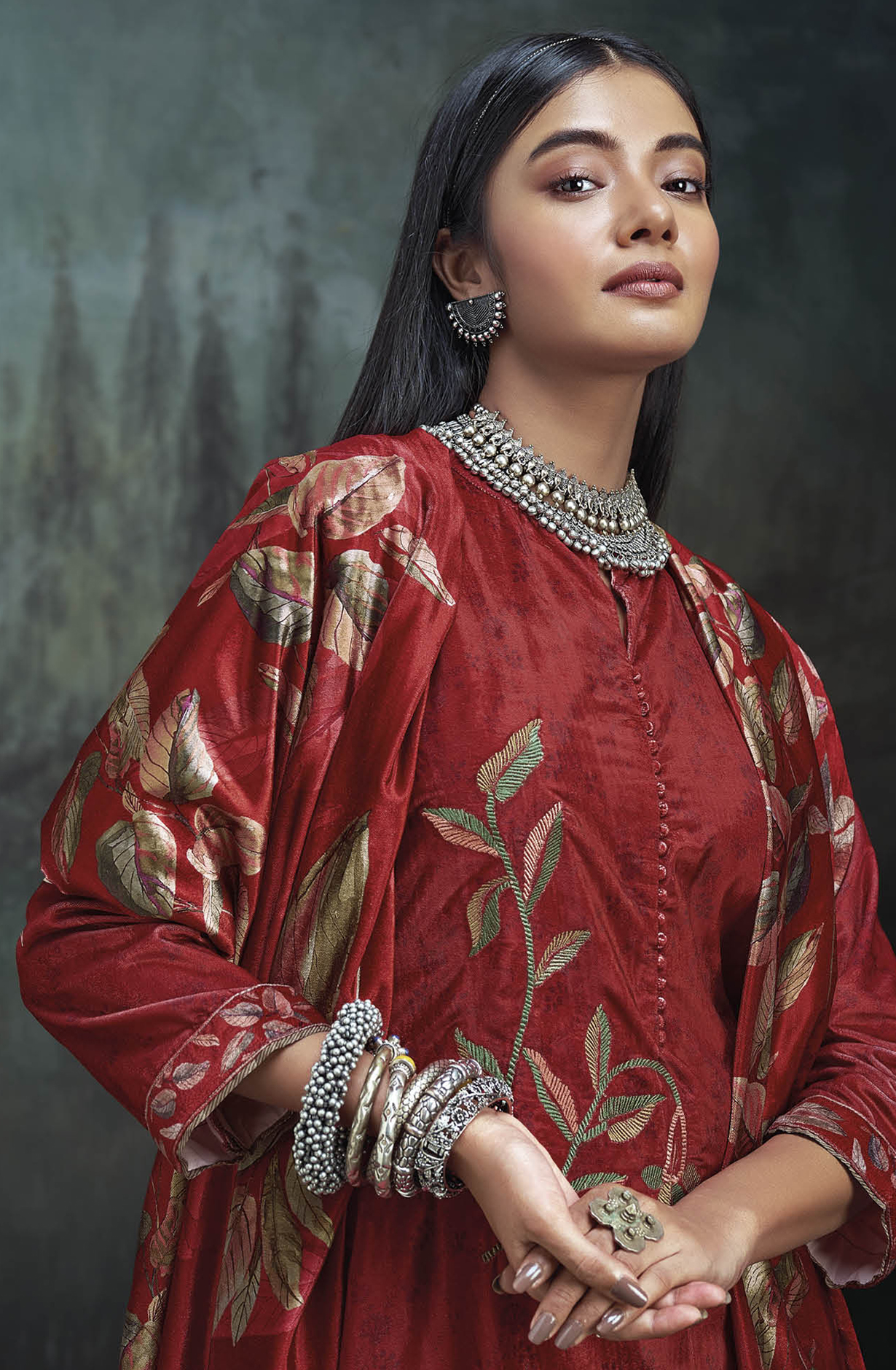Maroon Luxe Velvet Beautiful Embroidered Salwar Suit - MIWC1678