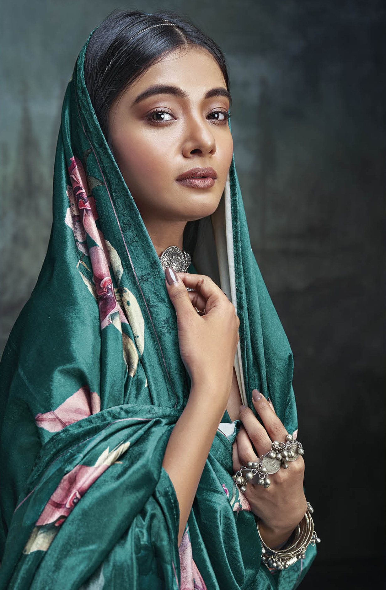 Firozi Luxe Velvet Beautiful Embroidered Salwar Suit - MIWC1679