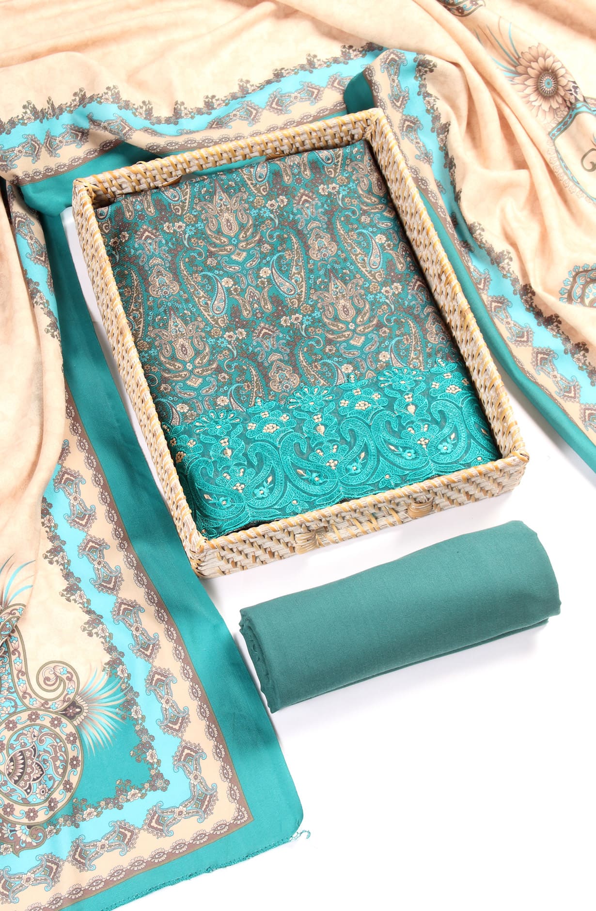 Multicolor Pashmina Winterwear Unstitched Salwar Kameez - GUL32002