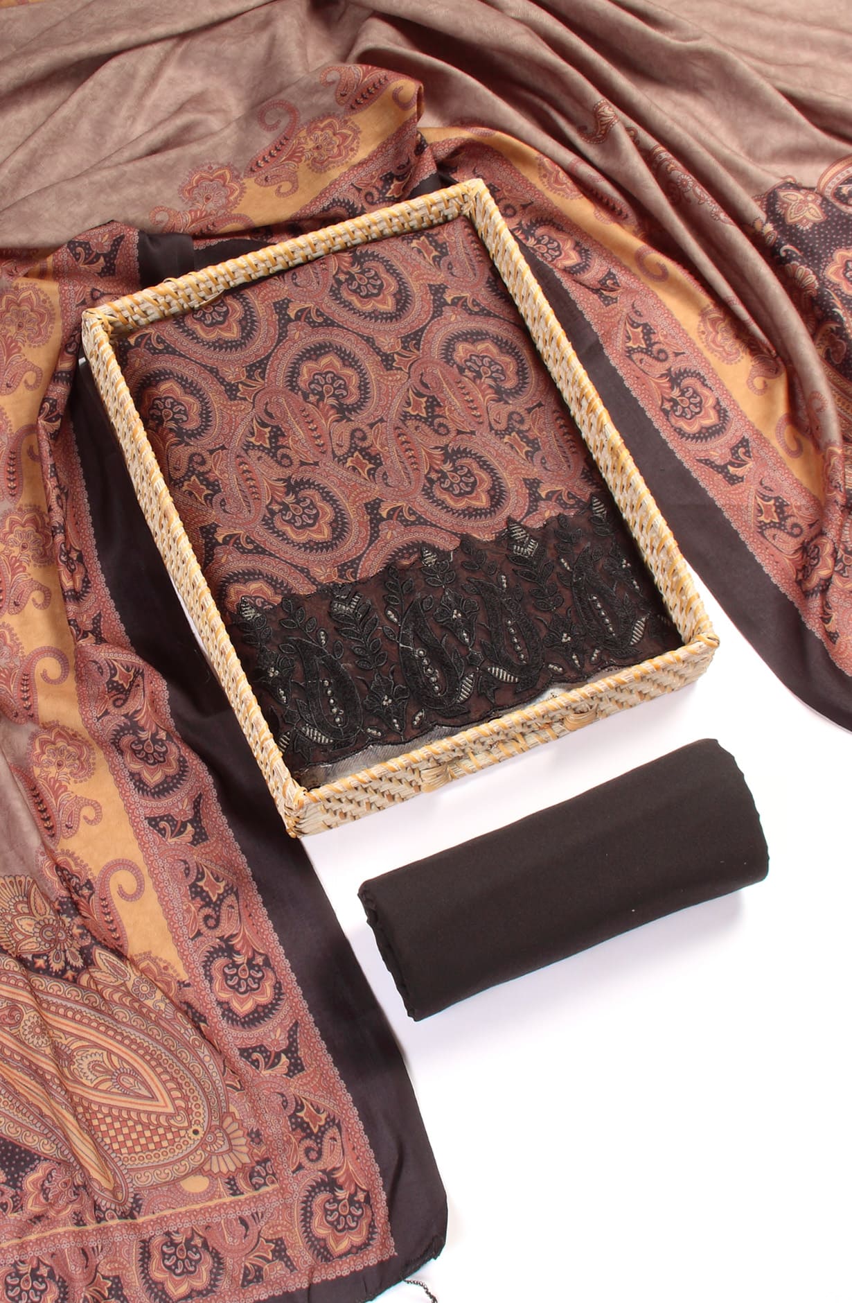 Multicolor Pashmina Winterwear Unstitched Salwar Kameez - GUL32004