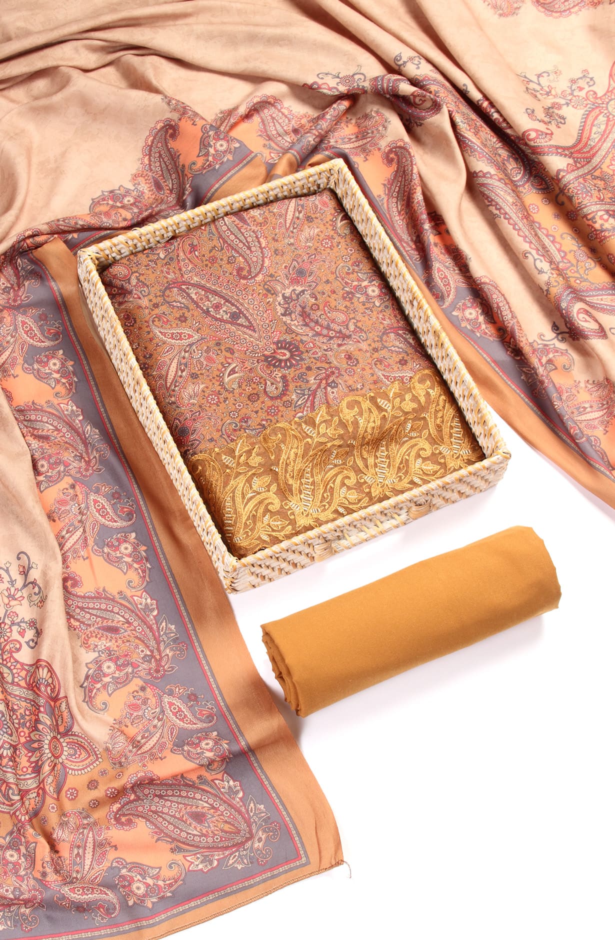 Multicolor Pashmina Winterwear Unstitched Salwar Kameez - GUL32008