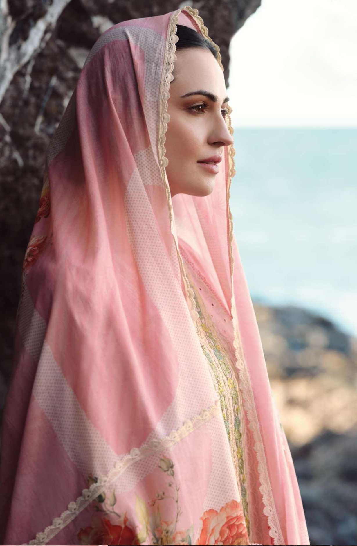 Pink Handloom cotton Suit Set with Dupatta - MUSMF03