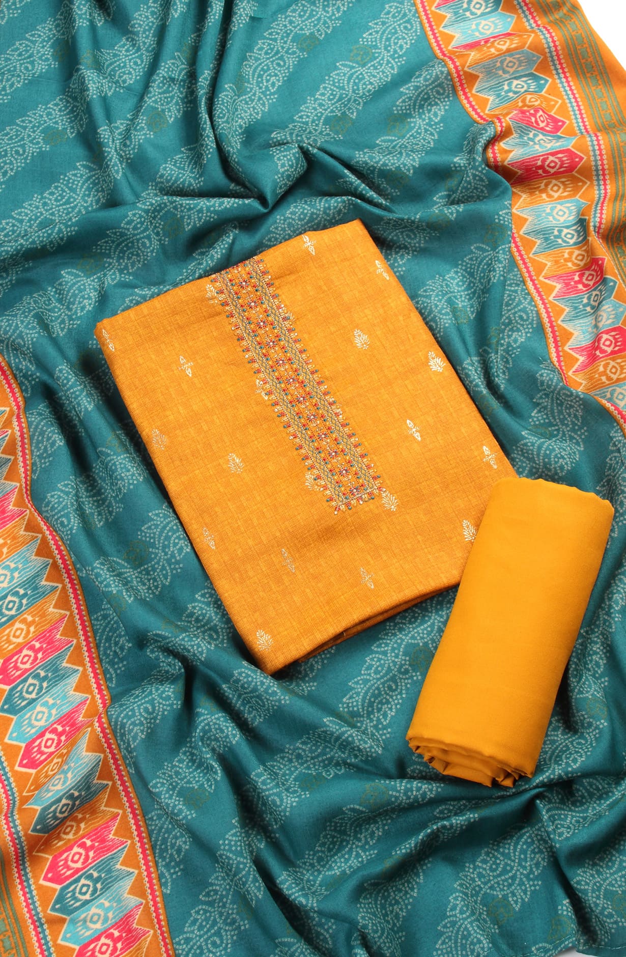 Mustard Pashmina Winterwear Unstitched Salwar Kameez - SMA2001