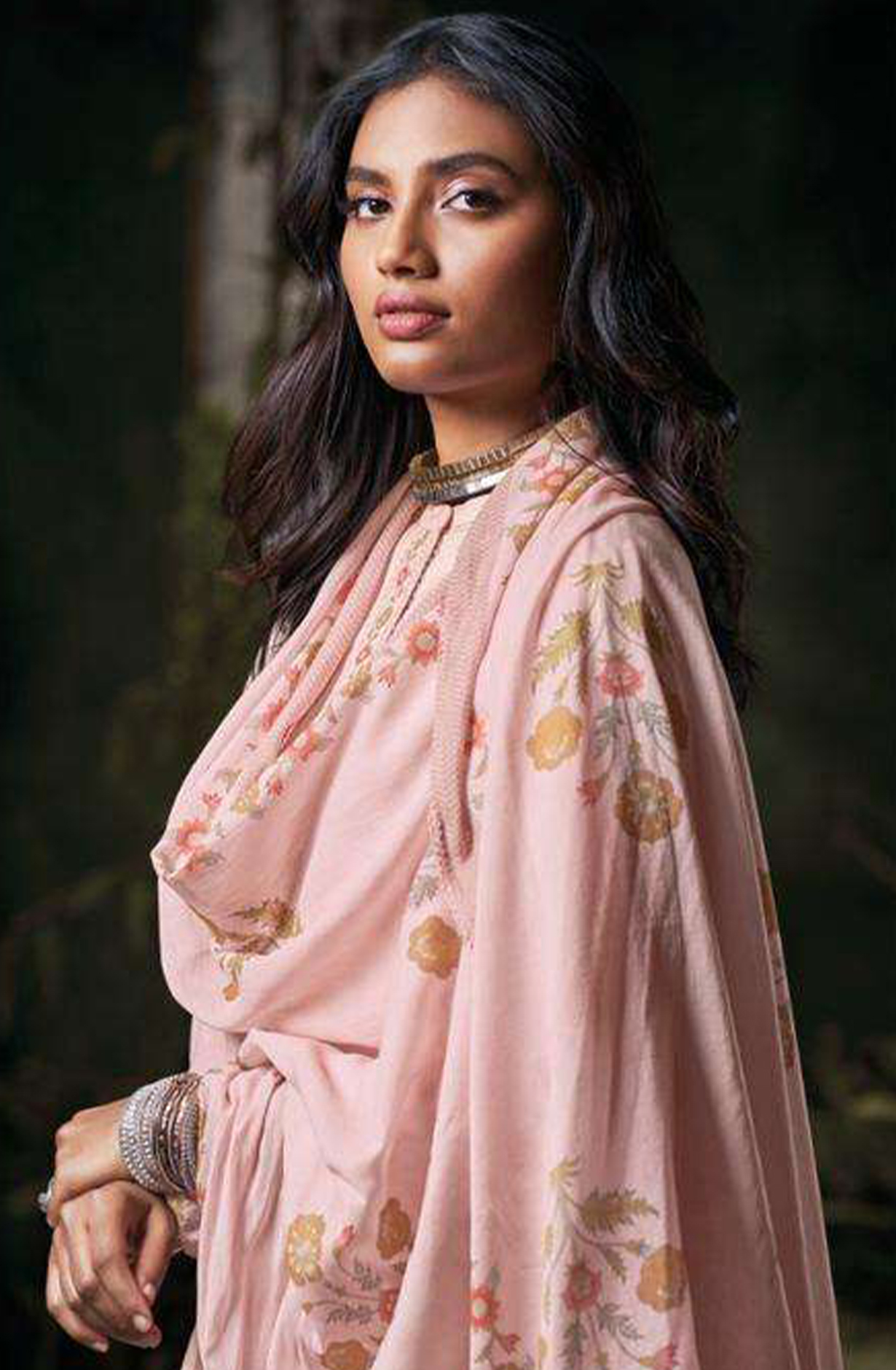 Pink Cotton Suit Set with cotton Dupatta  - NISC2262