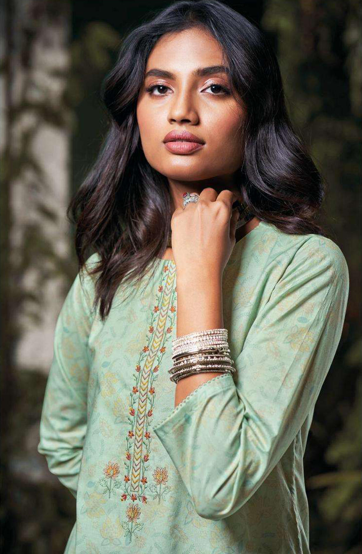 Firozee Cotton Suit Set with cotton Dupatta  - NISC2263