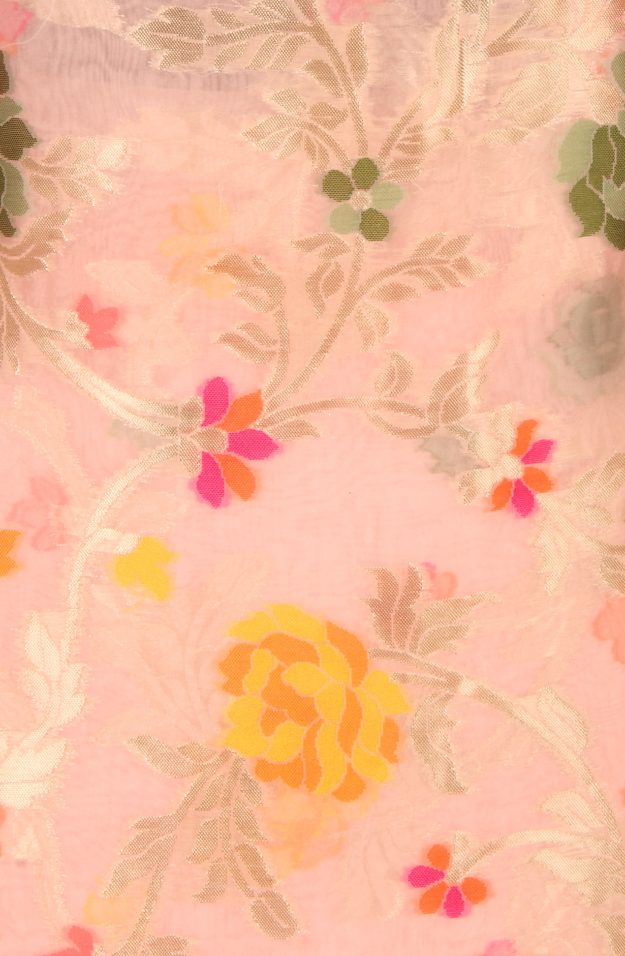 Peach Organza Festivewear Salwar Kameez with Dupatta - OM321-4M