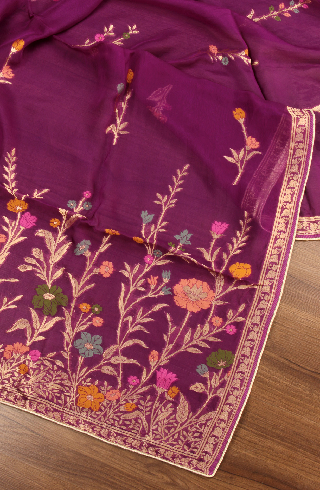 Purple Organza Festive Wear Salwar Kameez with Dupatta - OM338-124M