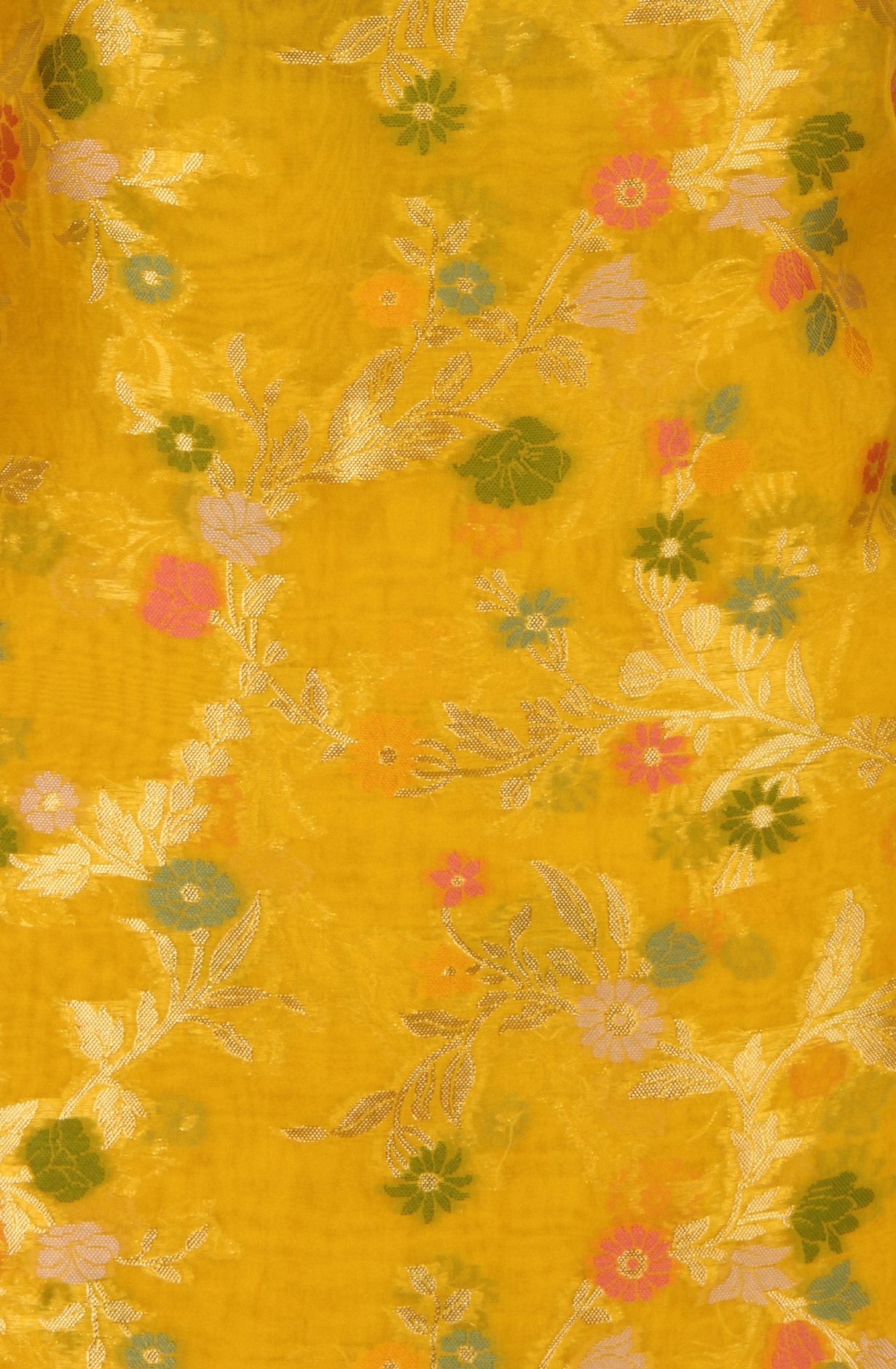 Mustard Yellow Organza Festivewear Salwar Kameez with Dupatta - OM338-160