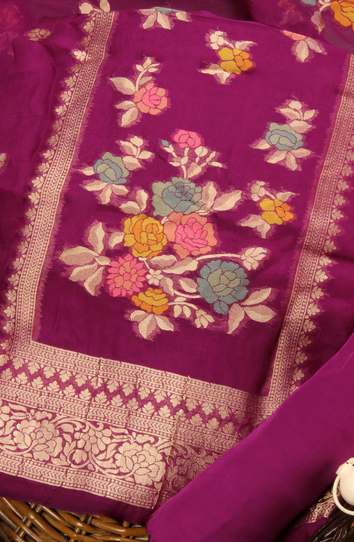 Purple Organza Festive Wear Salwar Kameez with Dupatta - OM9602-124