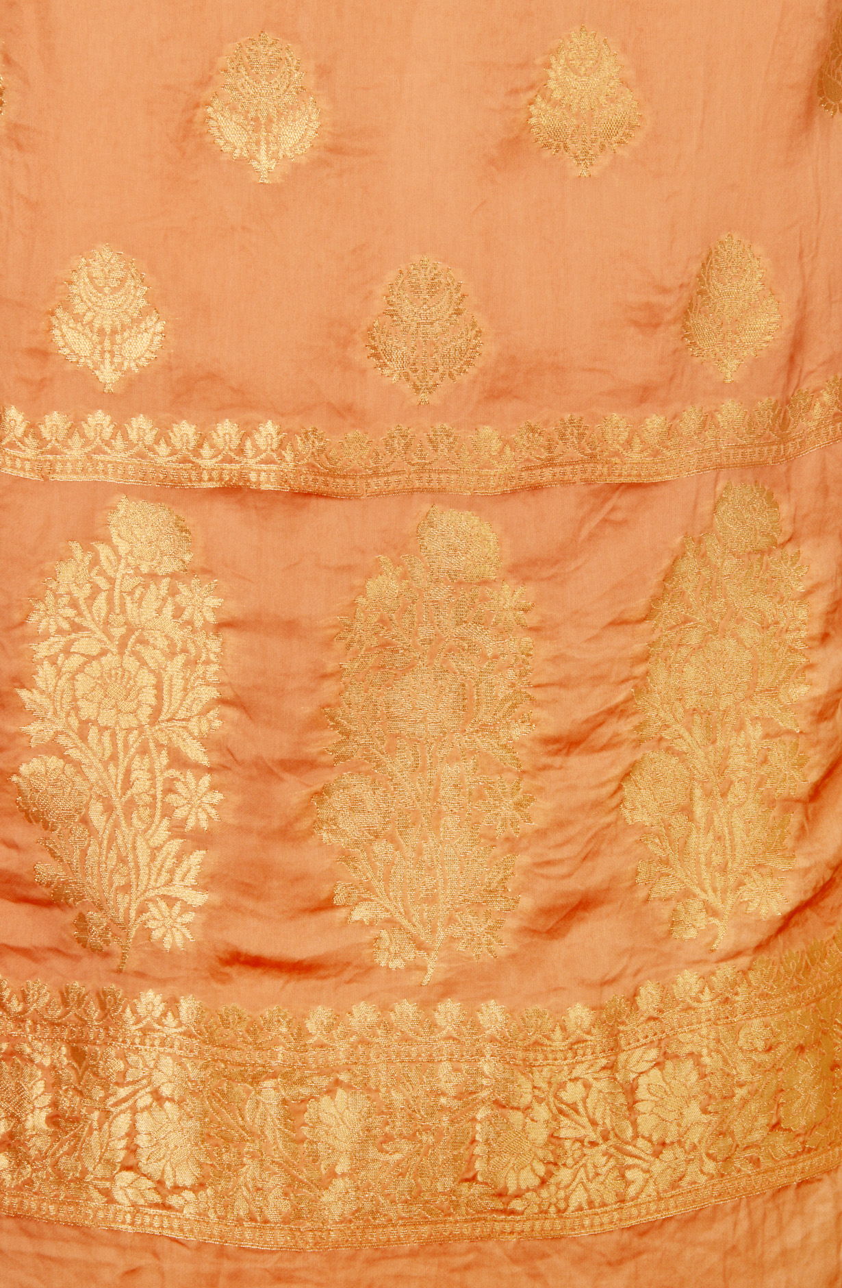 Peach Organza Festive Wear Salwar Kameez with Dupatta - ORG31604A