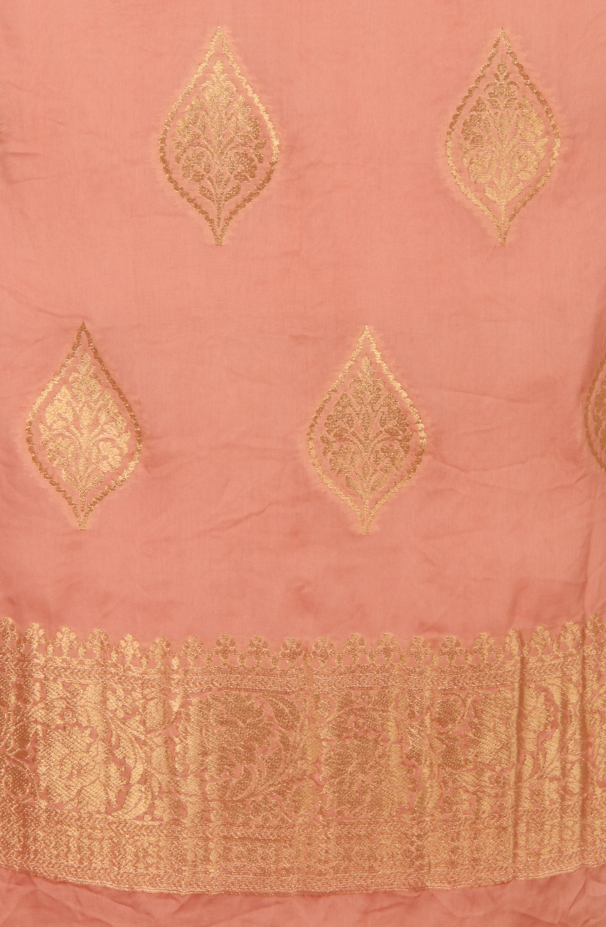 Peach Organza Festive Wear Salwar Suit with Dupatta - ORG31605B