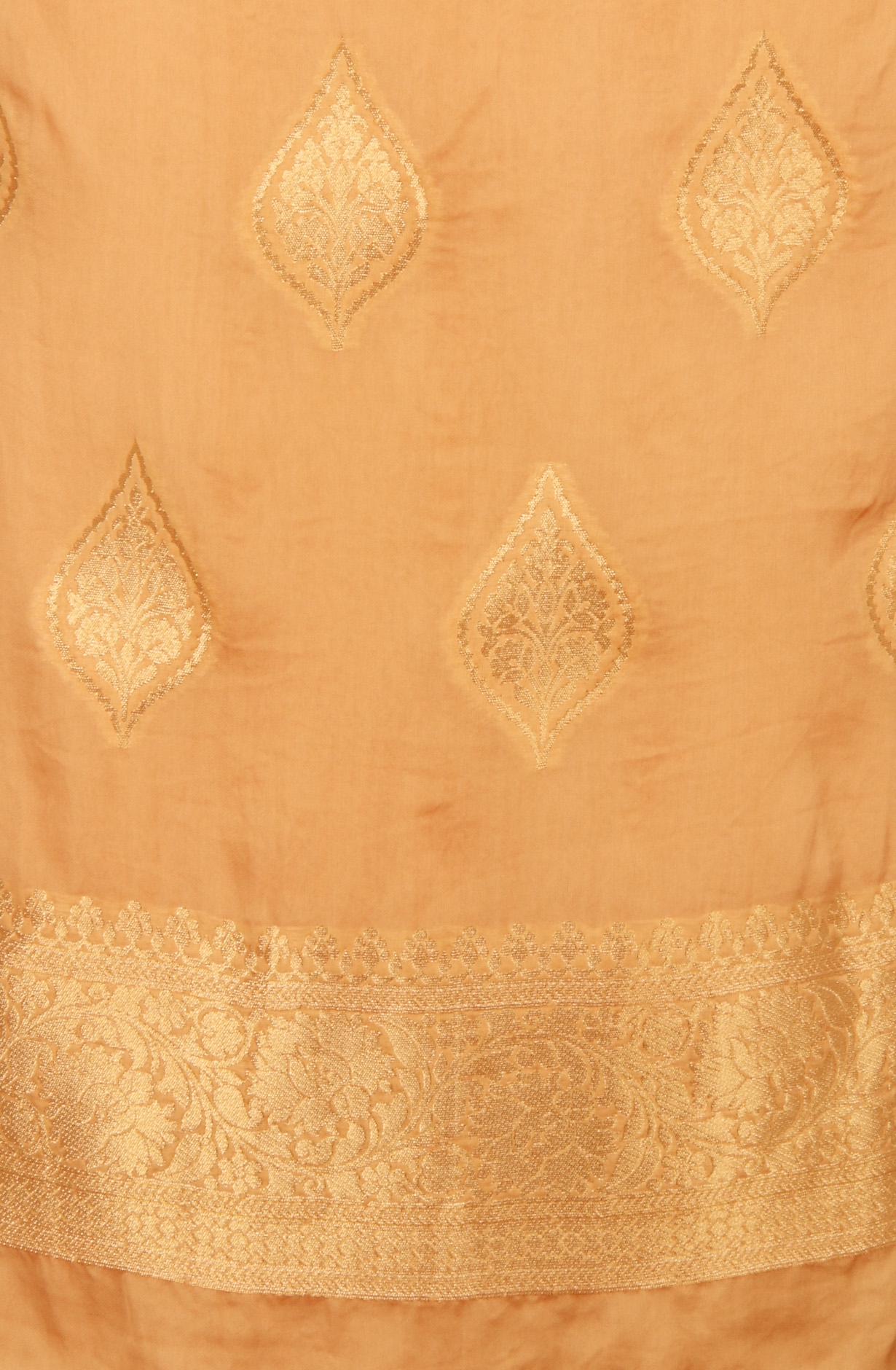 Fawn Organza Festive Wear Salwar Kameez with Dupatta - ORG31605C