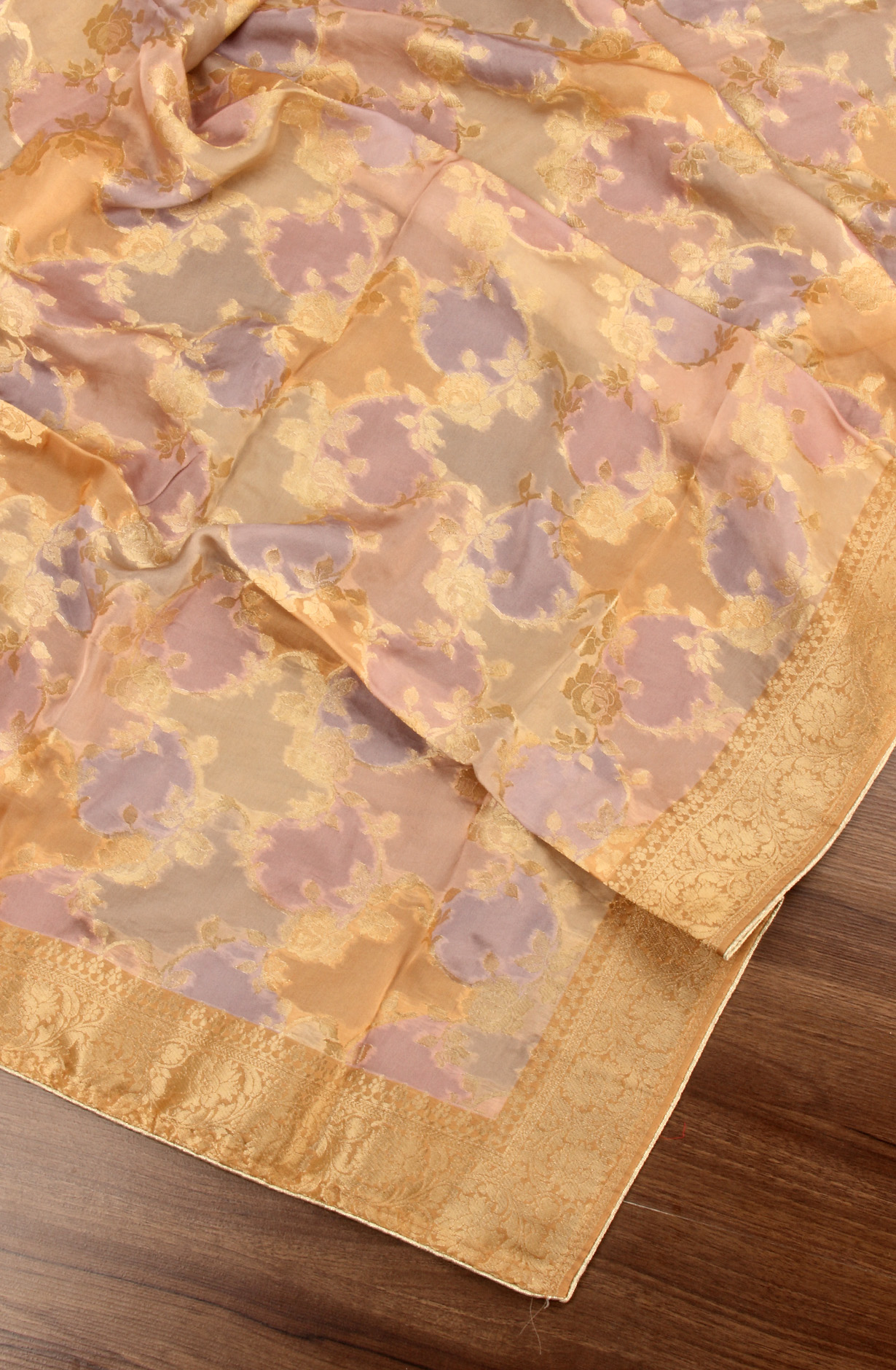 Fawn Organza Festive Wear Salwar Kameez with Dupatta - ORG31605C