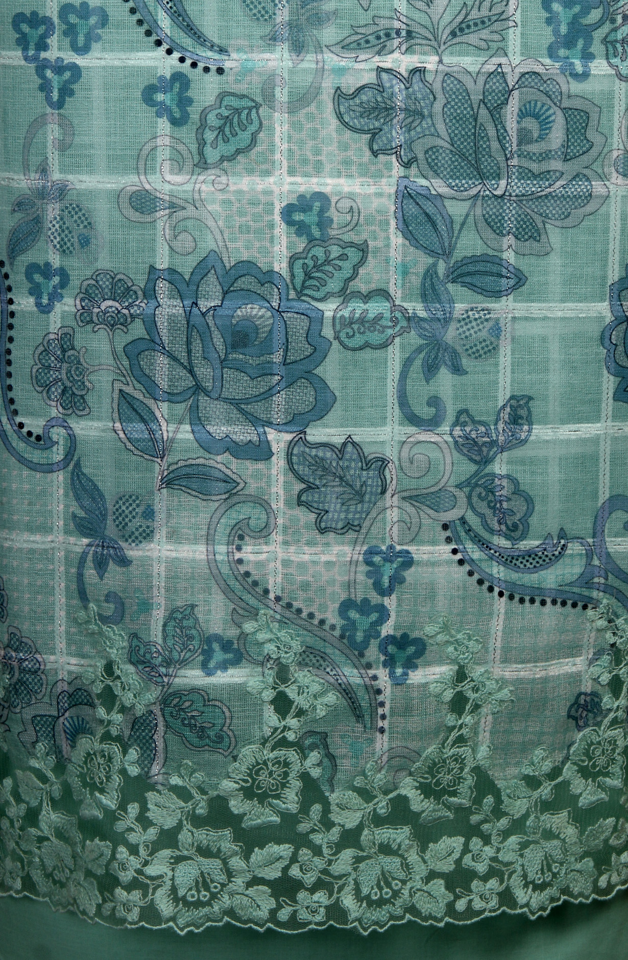 Sea Green Linen Exclusive Salwar Kameez with Dupatta - OSV1201