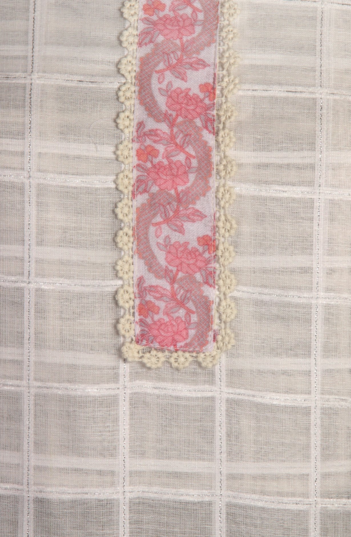 Cream and Pink Linen Exclusive Salwar Kameez with Dupatta - OSV1201A