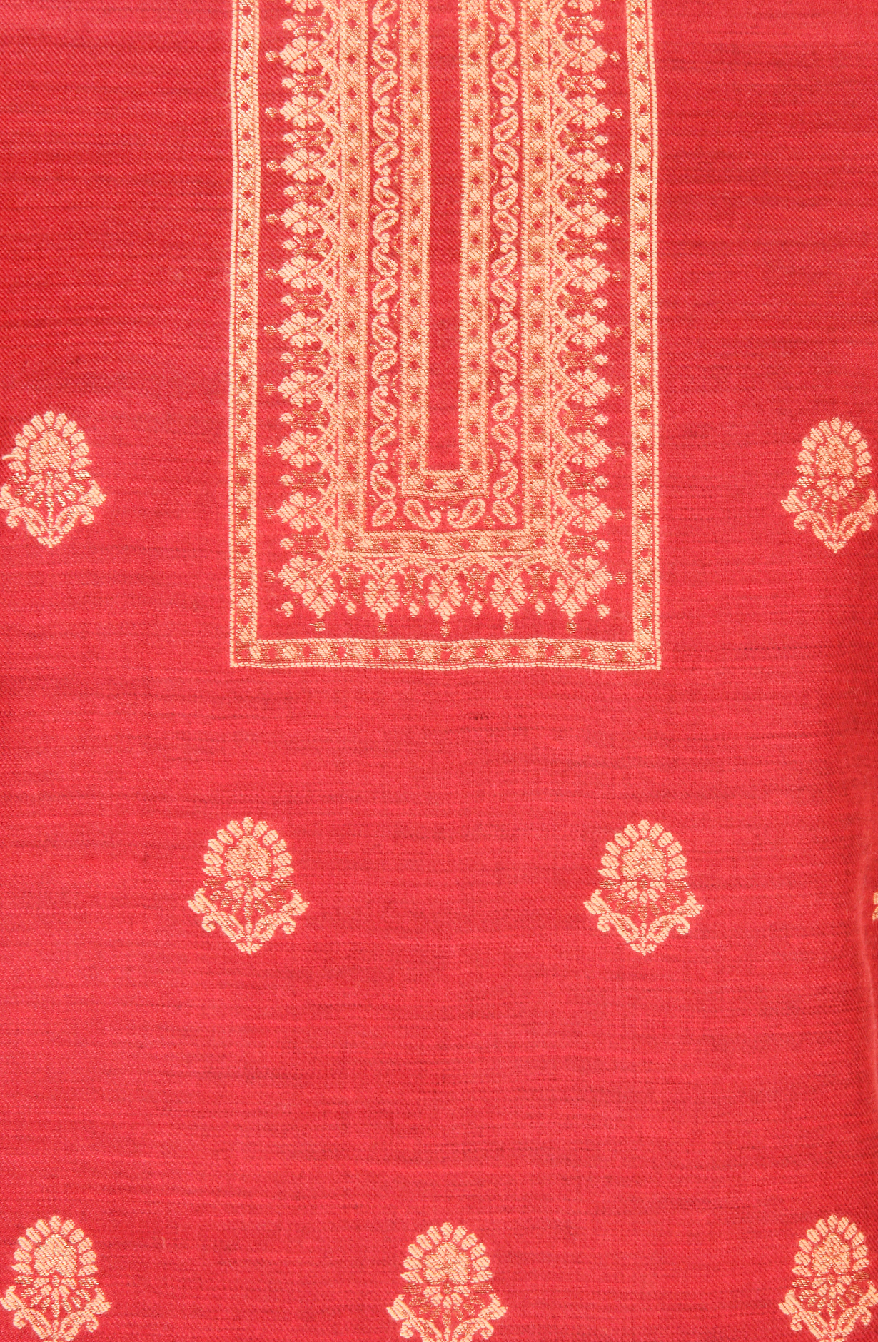 Maroon Pure Pashmina Unstitched Salwar Kameez with Stole Dupatta - PAS2027E