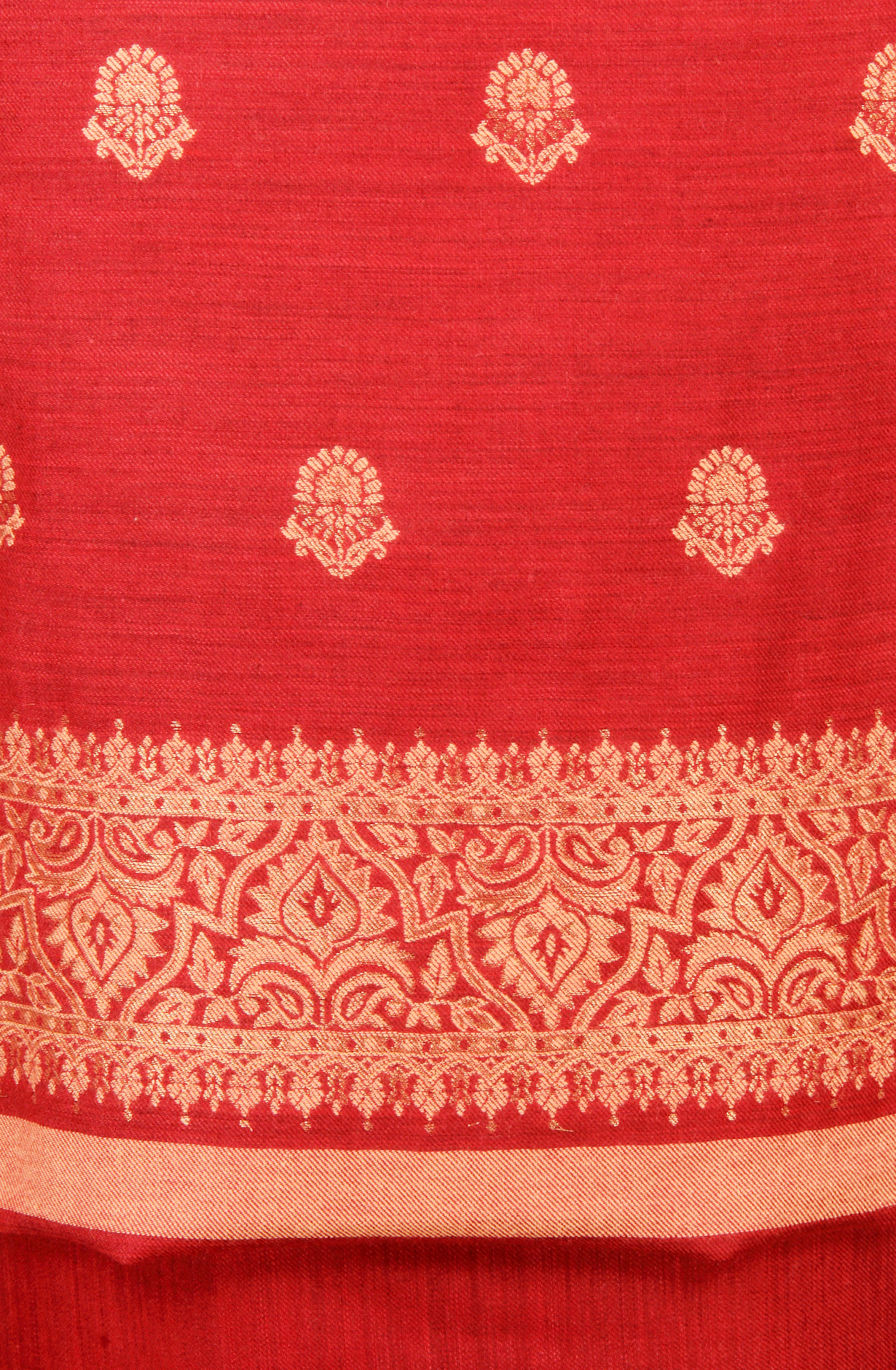 Maroon Pure Pashmina Unstitched Salwar Kameez with Stole Dupatta - PAS2027E