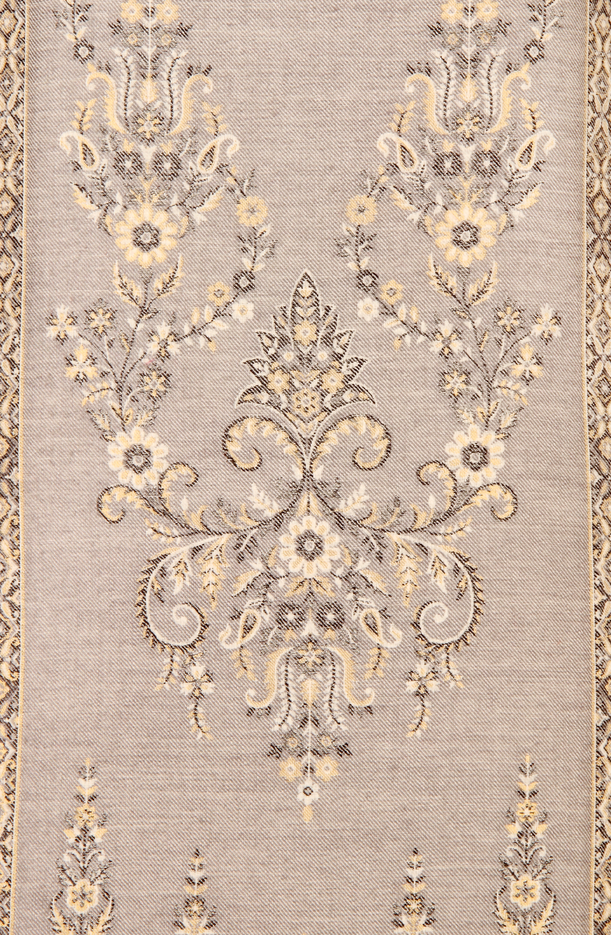 Off-white Pure Pashmina Unstitched Salwar Kameez with Stole Dupatta - PAS2028B