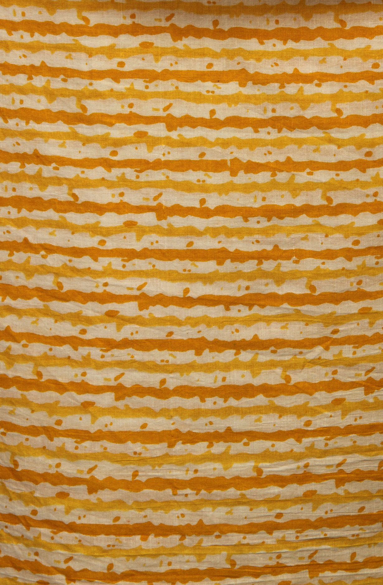 Yellow Cotton Printed Unstitched Dress Material with Chiffon Dupatta - PETCHWORK-2A