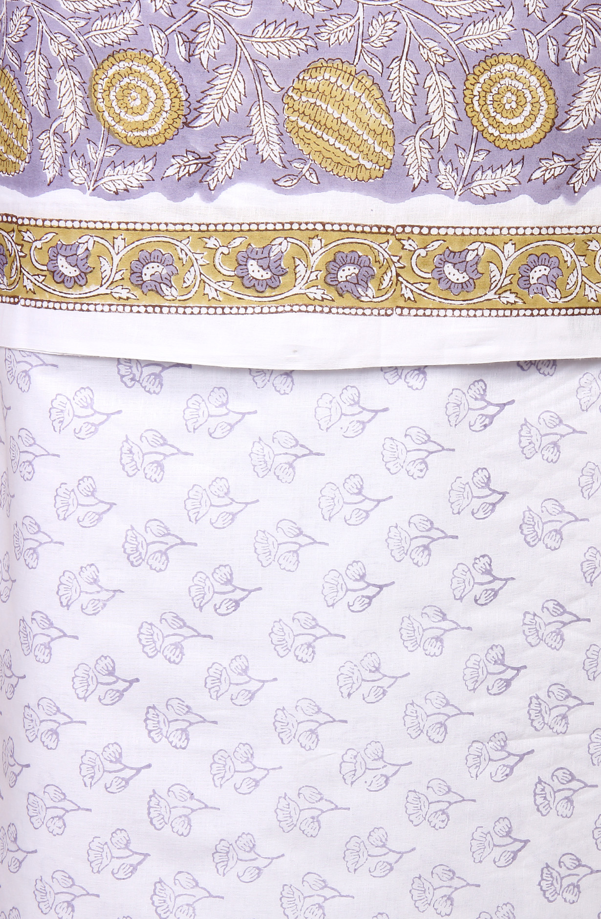 Purple Printed Unstitched Cotton Dress Material - PFSCOT1011-1B