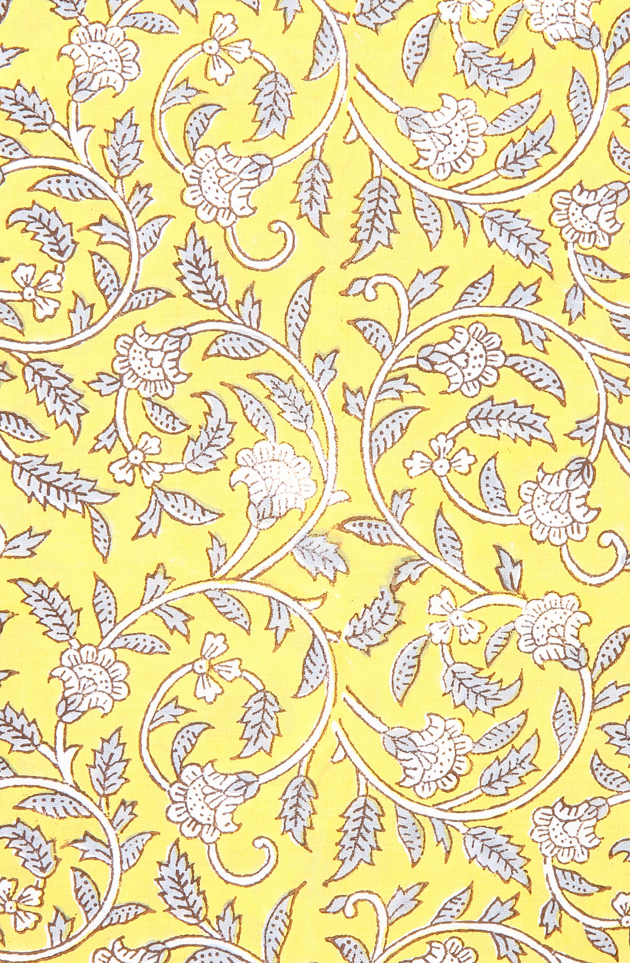 Yellow Printed Unstitched Cotton Dress Material - PFSCOT1011-3B