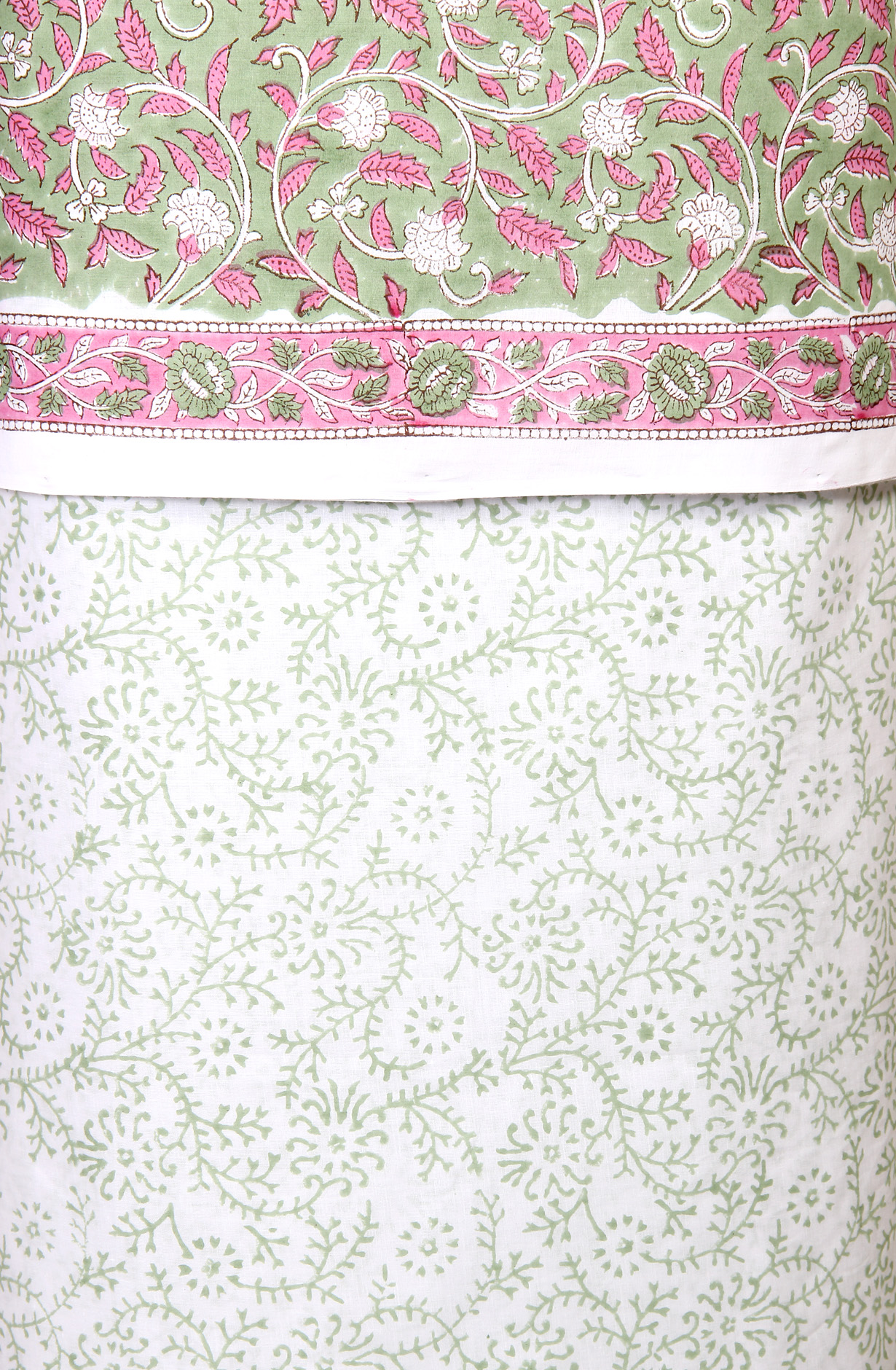 Green Printed Unstitched Cotton Dress Material - PFSCOT1011-3E