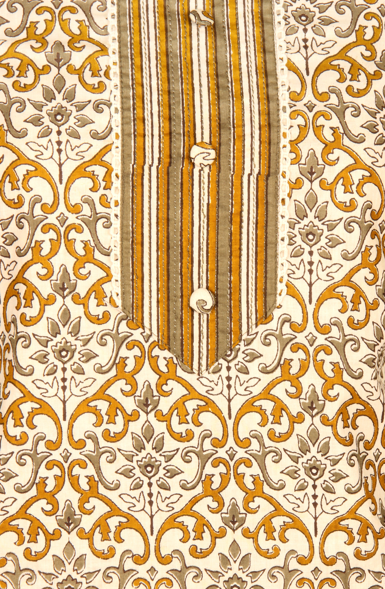 Mehndi Cotton Unstitched Printed Salwar Dress Material - PFSCOT1206-1A