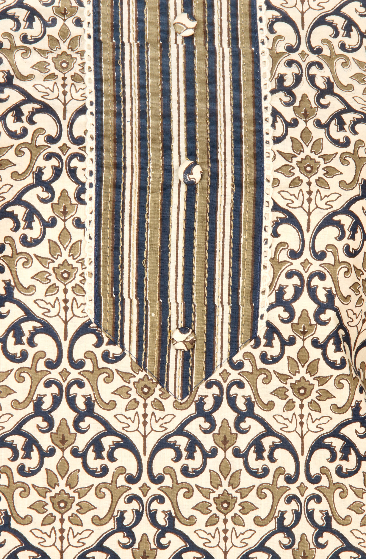 Blue Cotton Unstitched Printed Salwar Dress Material - PFSCOT1206-1C