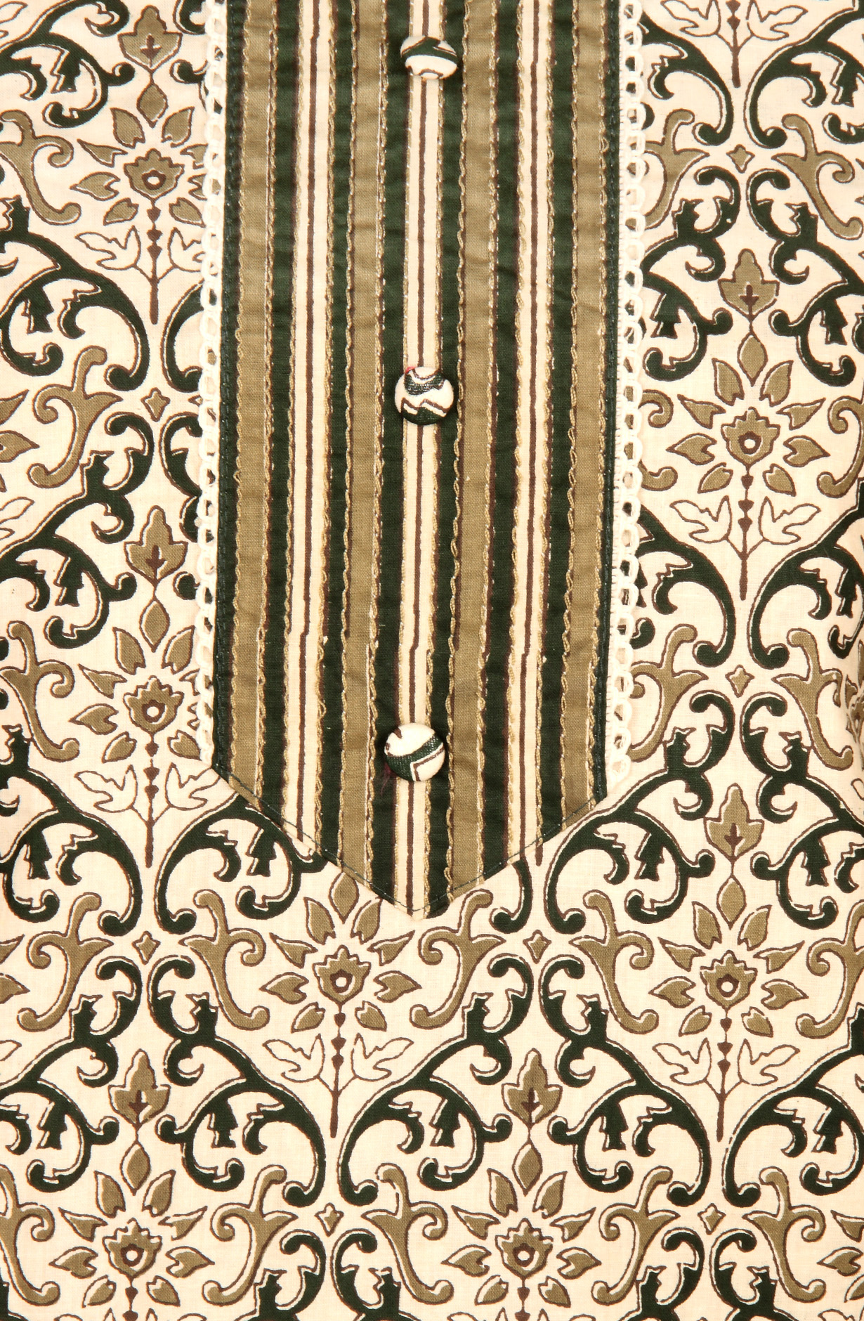 Bottle Green Cotton Unstitched Printed Salwar Dress Material - PFSCOT1206-1D