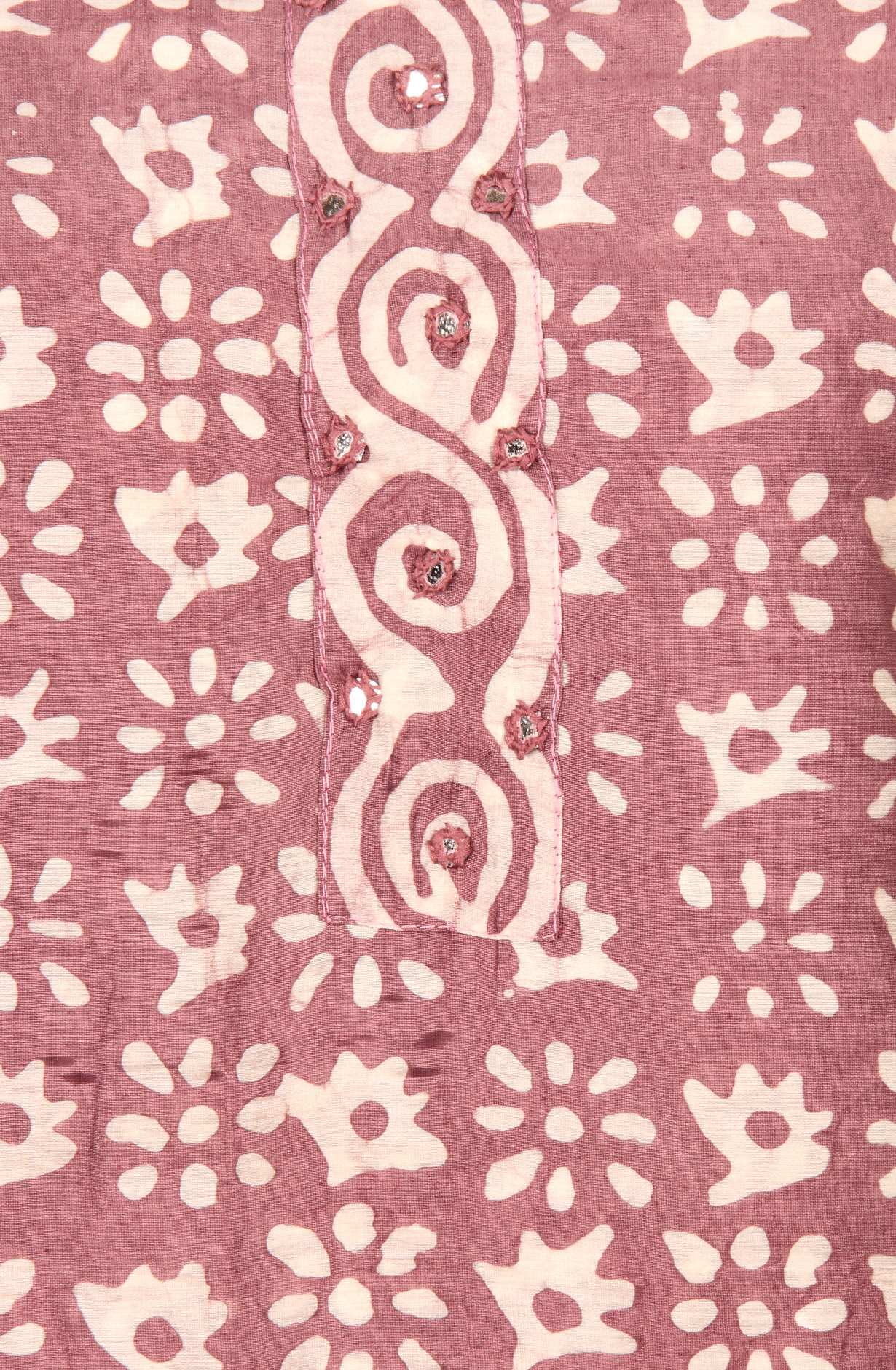 Mauve Chanderi Cotton Unstitched Printed Salwar Dress Material - PFSCOT1209A