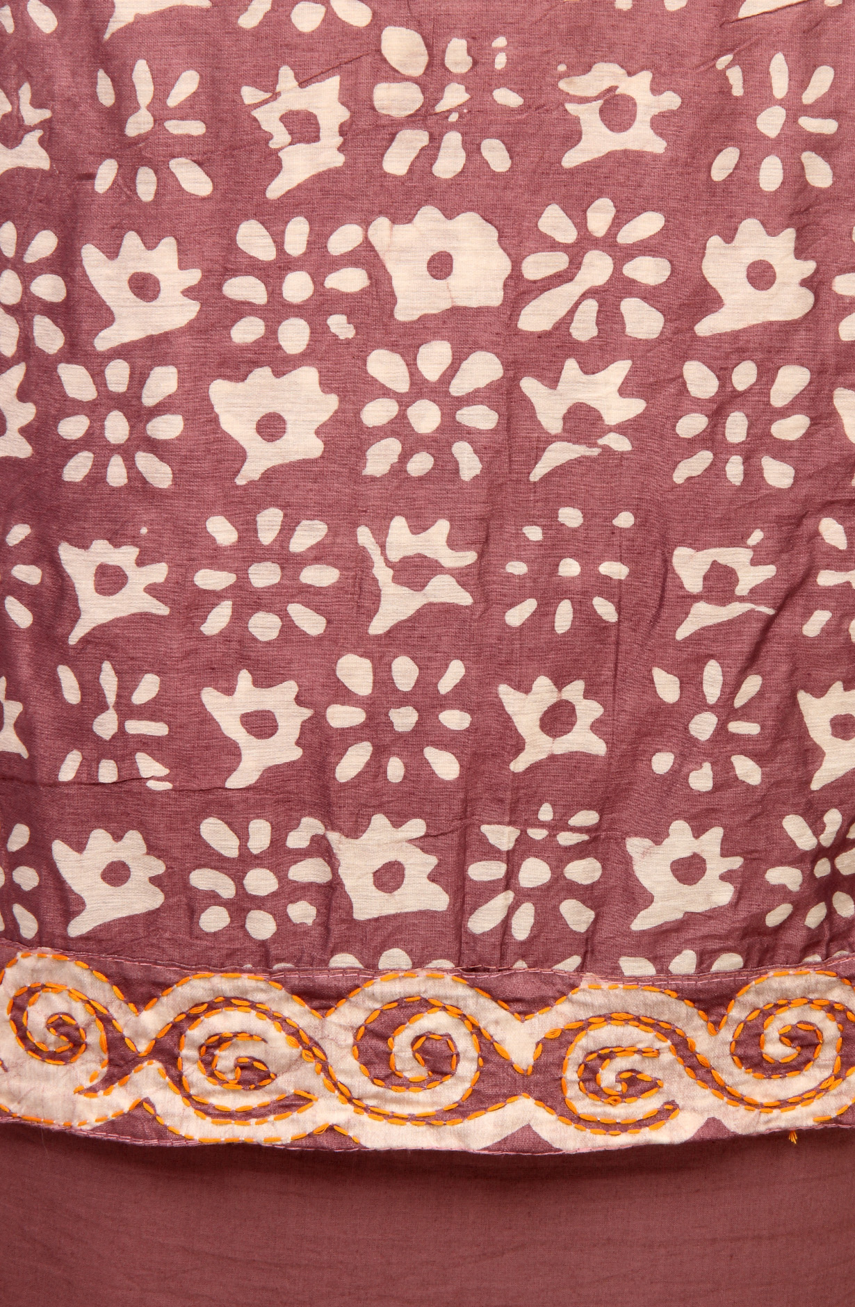 Mauve Chanderi Cotton Unstitched Printed Salwar Dress Material - PFSCOT1209A