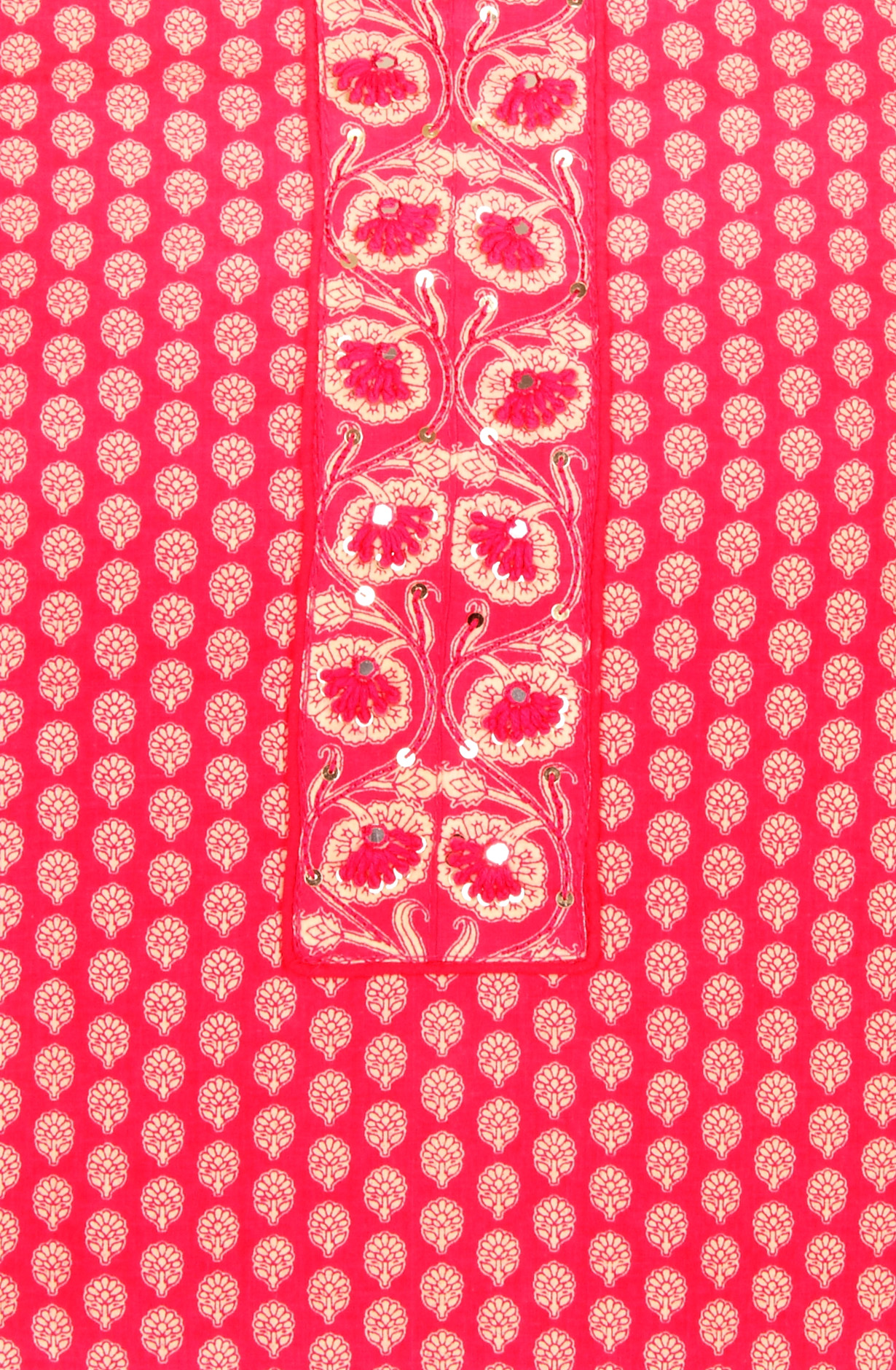 Pink Cotton Unstitched Printed Salwar Dress Material - PFSCOT1212-1A