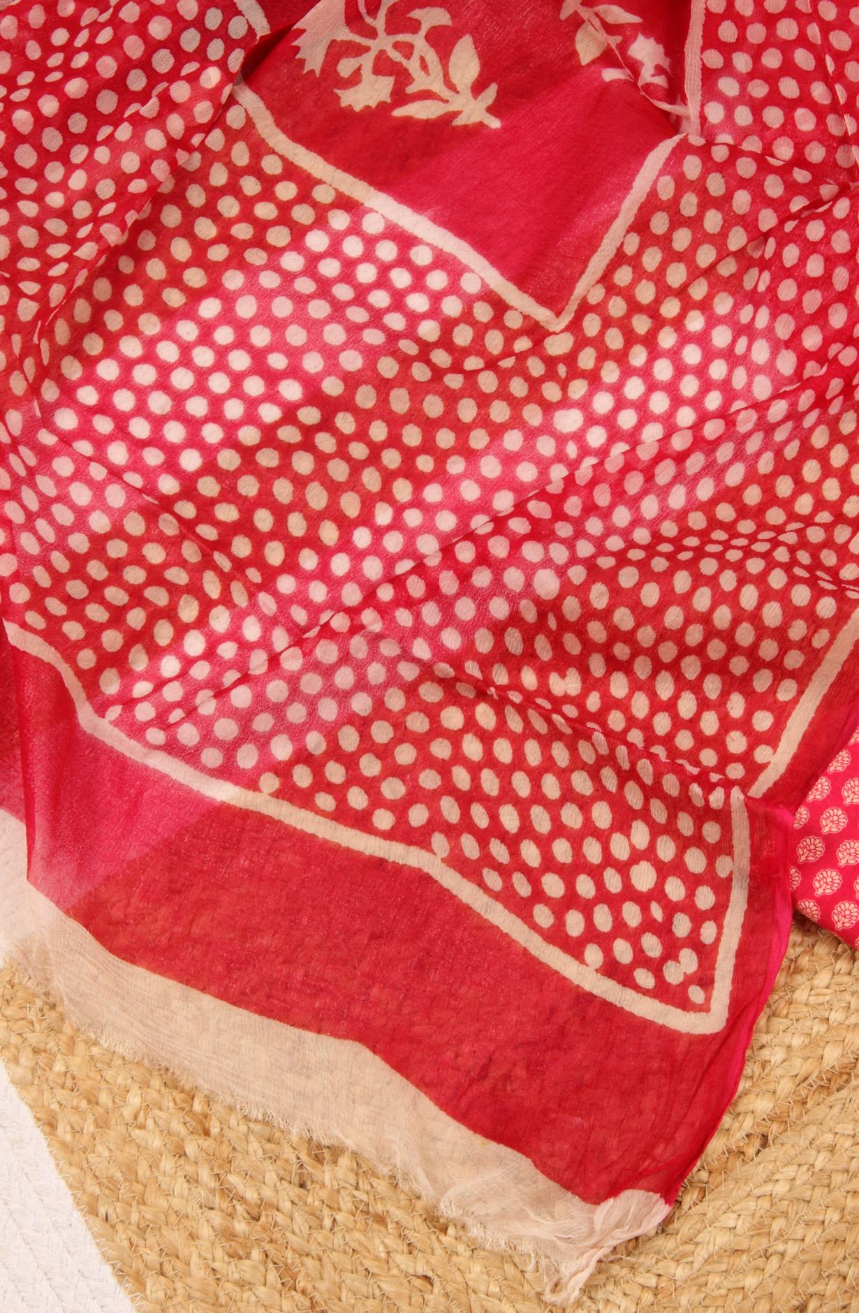 Pink Cotton Unstitched Printed Salwar Dress Material - PFSCOT1212-1A