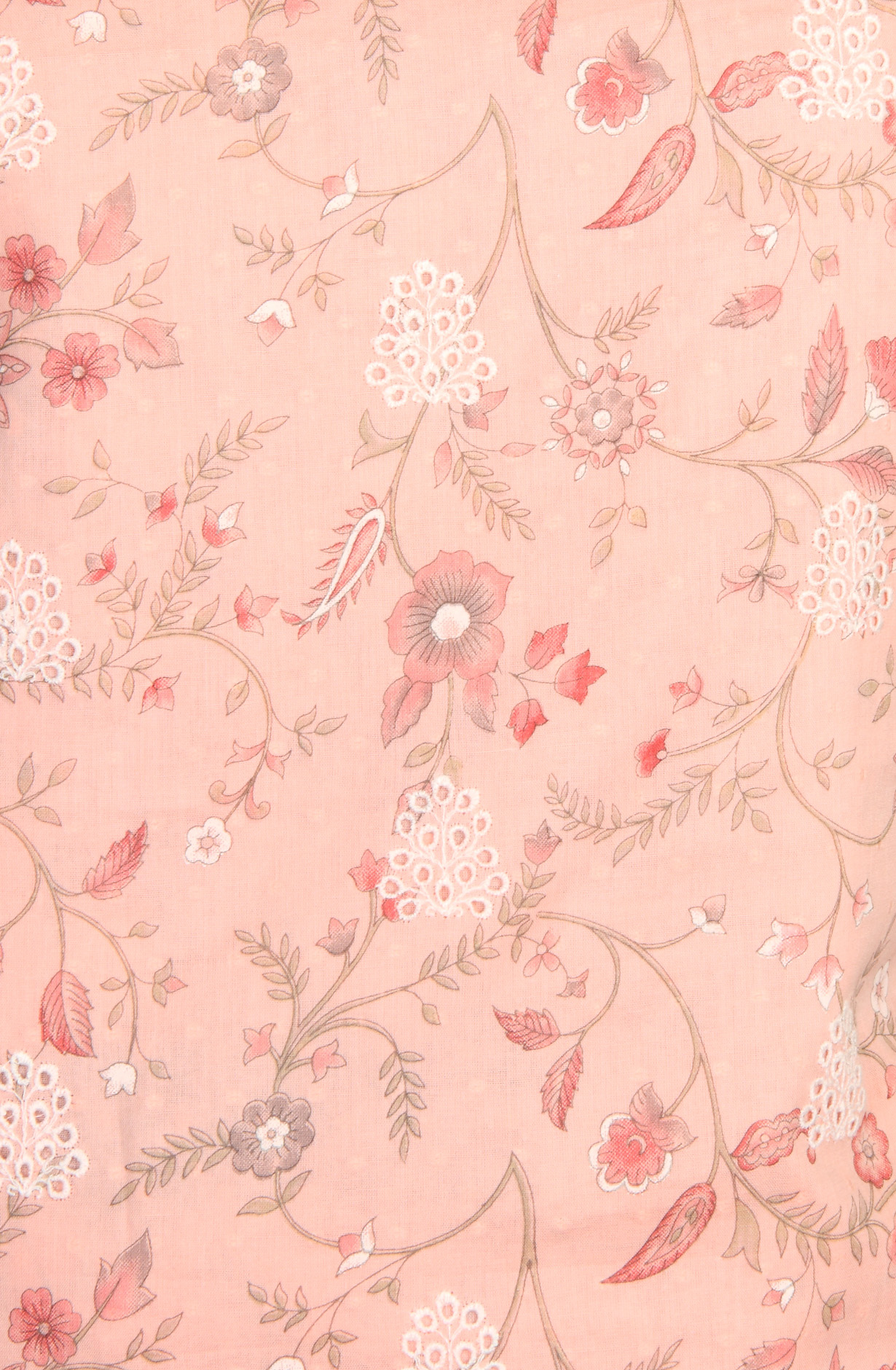 Pink Cotton Digital Printed with Schiffli Embroidery Suit with Chiffon Dupatta - PRAPIM2D