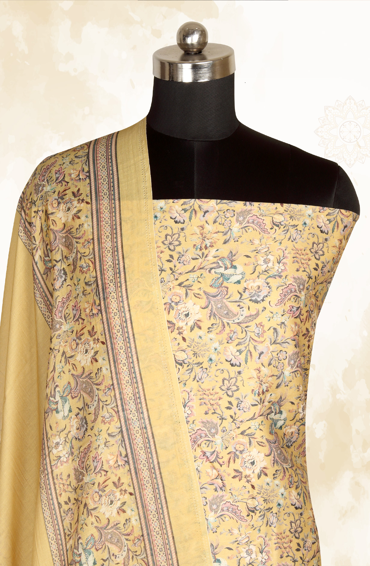Mustard Modal Cotton Printed Salwar Kameez - PUR3461