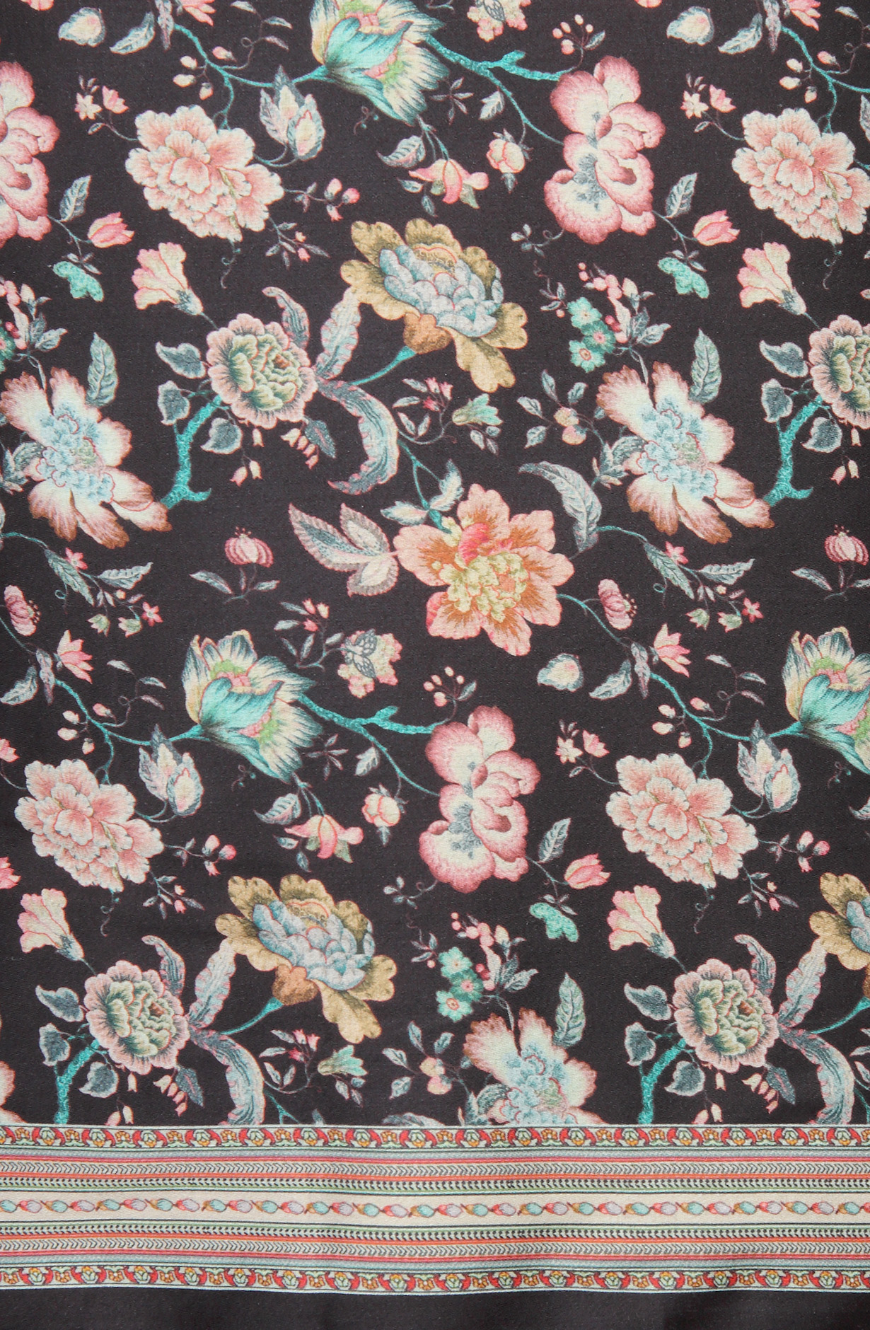 Black Modal Cotton Printed Salwar Kameez - PUR3463