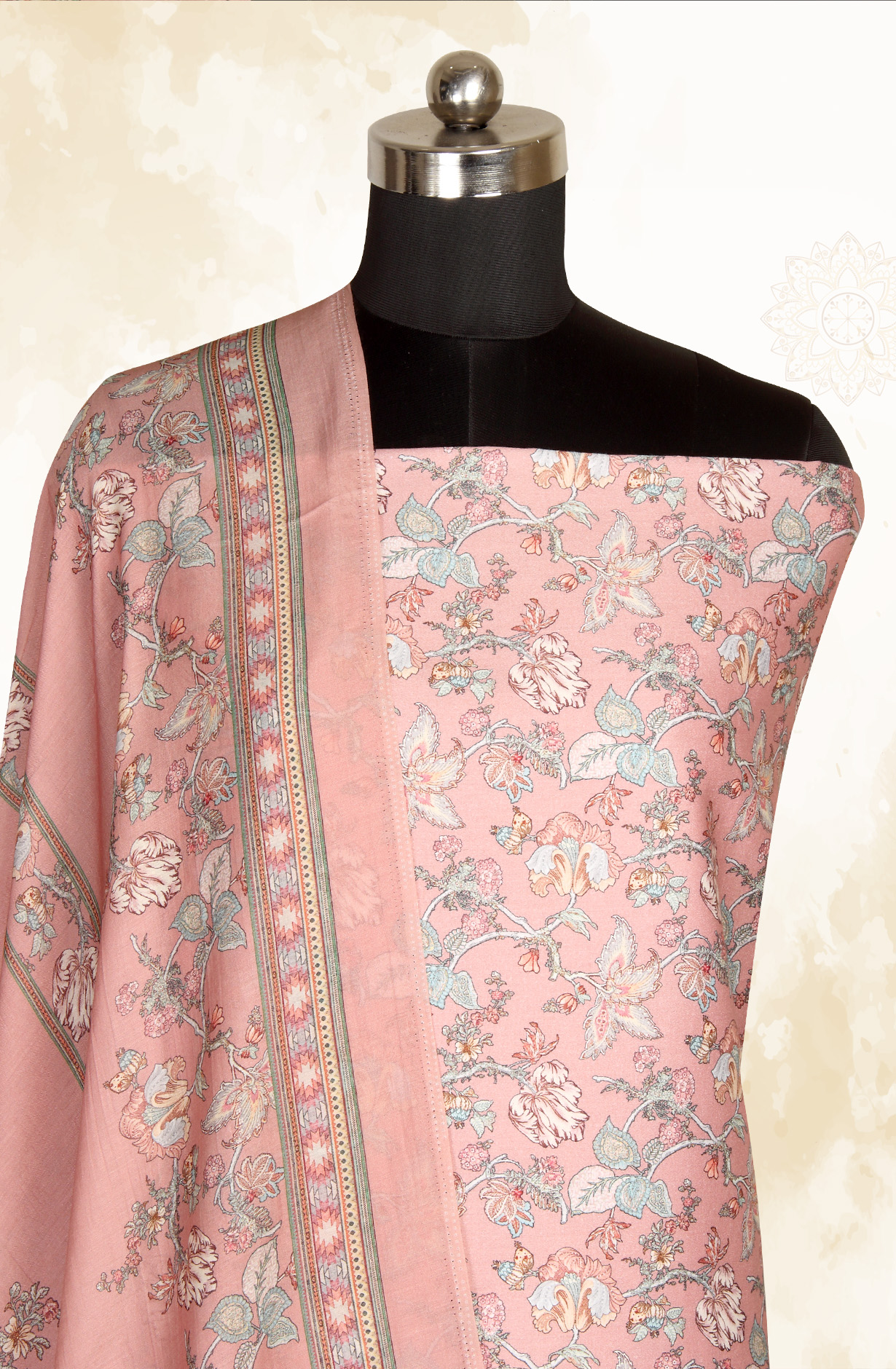 Pink Modal Cotton Printed Salwar Kameez - PUR3466