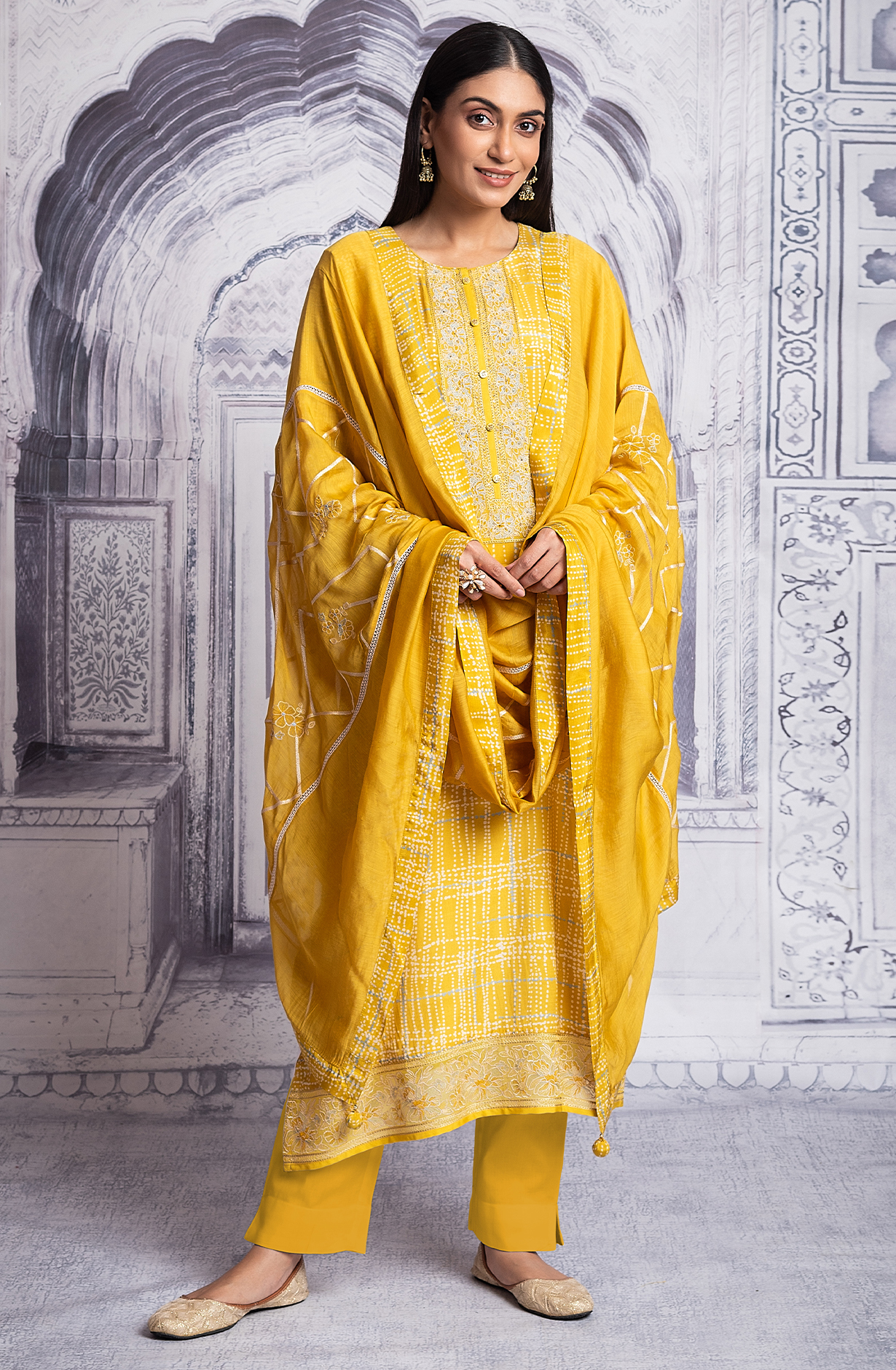 Mustard Festive Special Muslin Digital Printed Salwar Suit with Trendy Dupatta - R157-SPR1978