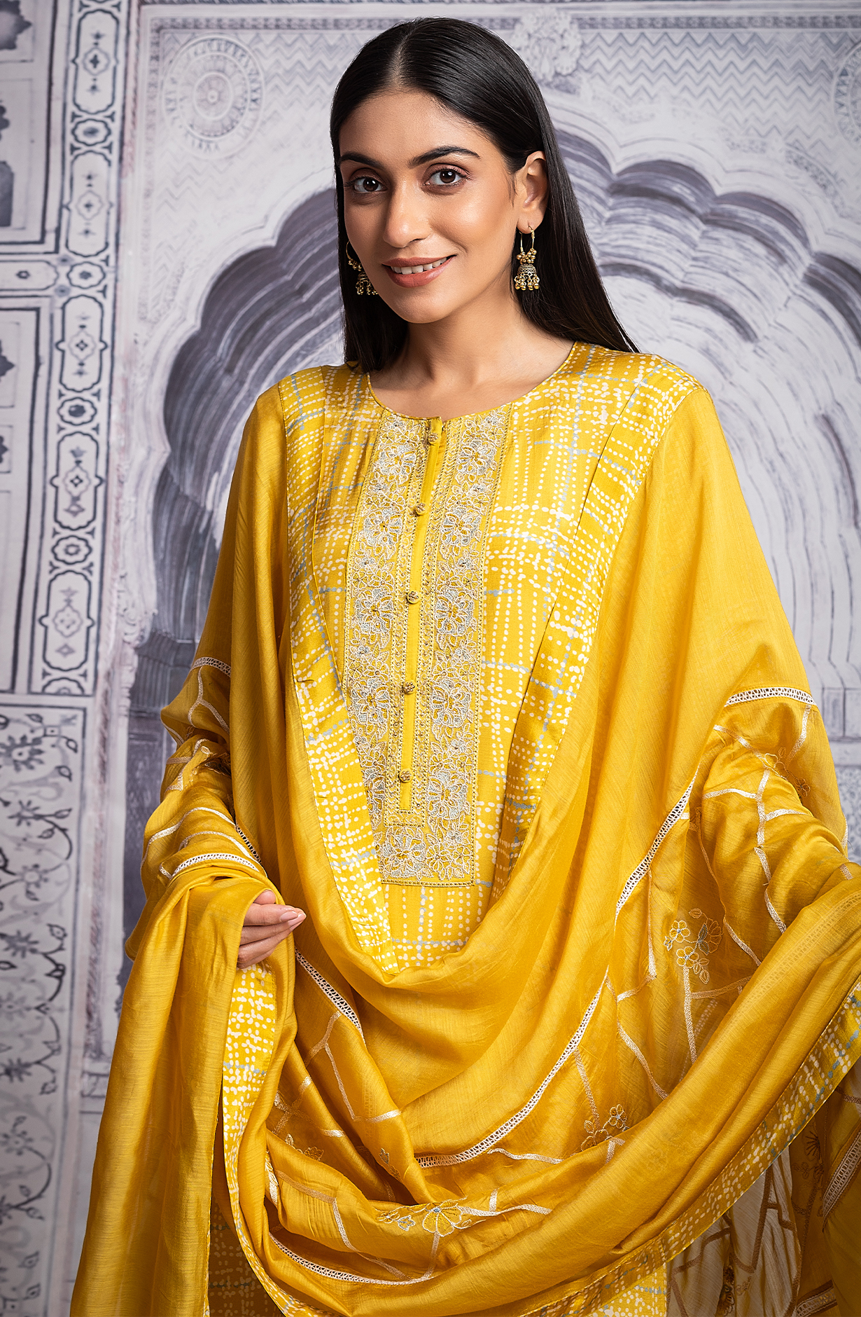 Mustard Festive Special Muslin Digital Printed Salwar Suit with Trendy Dupatta - R157-SPR1978