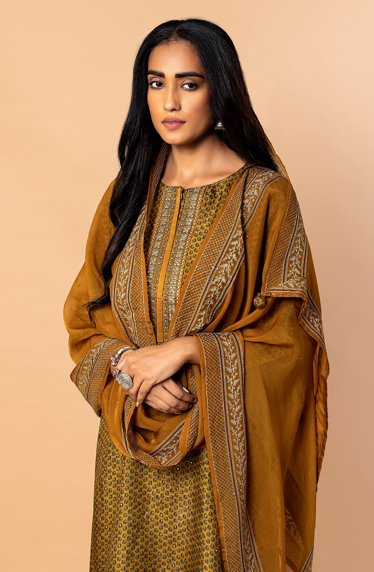 Mehndi Modal Exclusive Beautiful Unstitched Salwar Kameez Suit-set - R157-SPR1304A