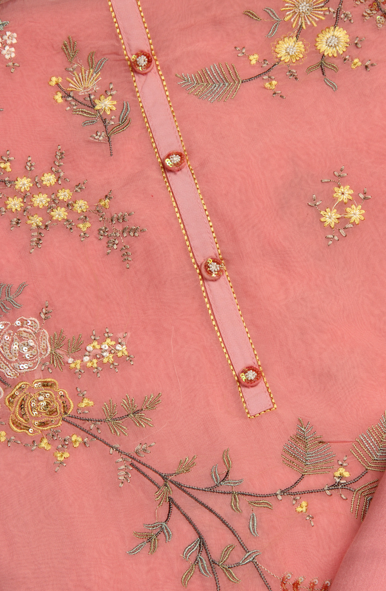 Pink Designer Organza Embroidered Salwar Kameez - R157-SPR1410A