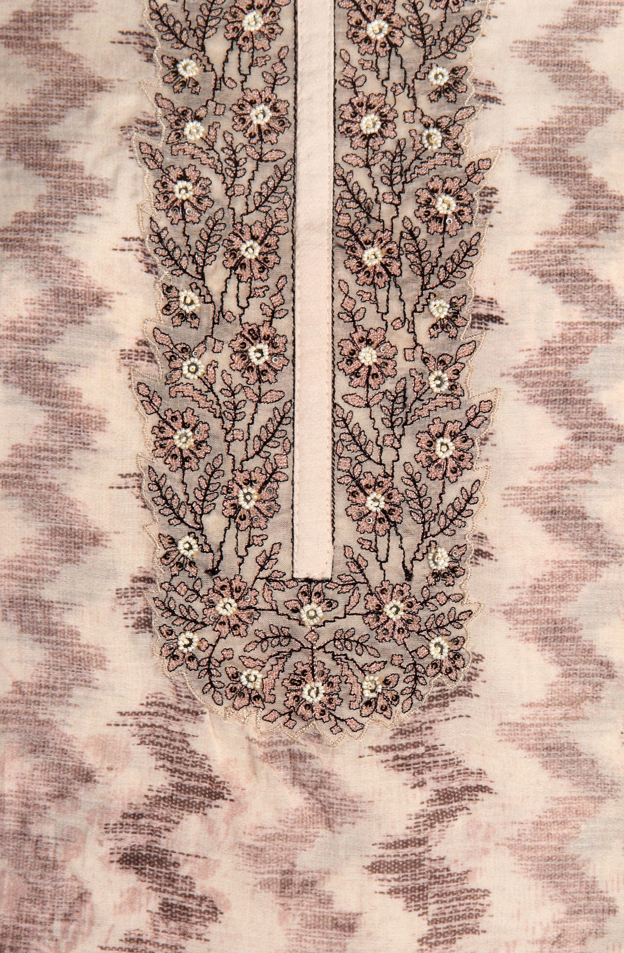 Multi-coloured Muslin Exclusive Salwar Kameez with Organza Dupatta - R157-SPR1464