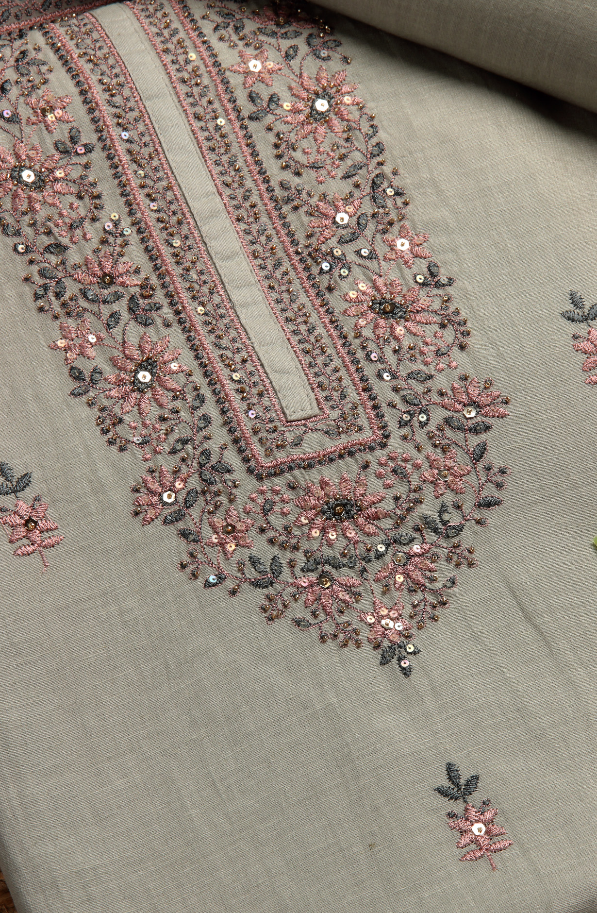 Pastel Green Cotton Embroidered Salwar Kameez with Dupatta - R157-SPR1505A