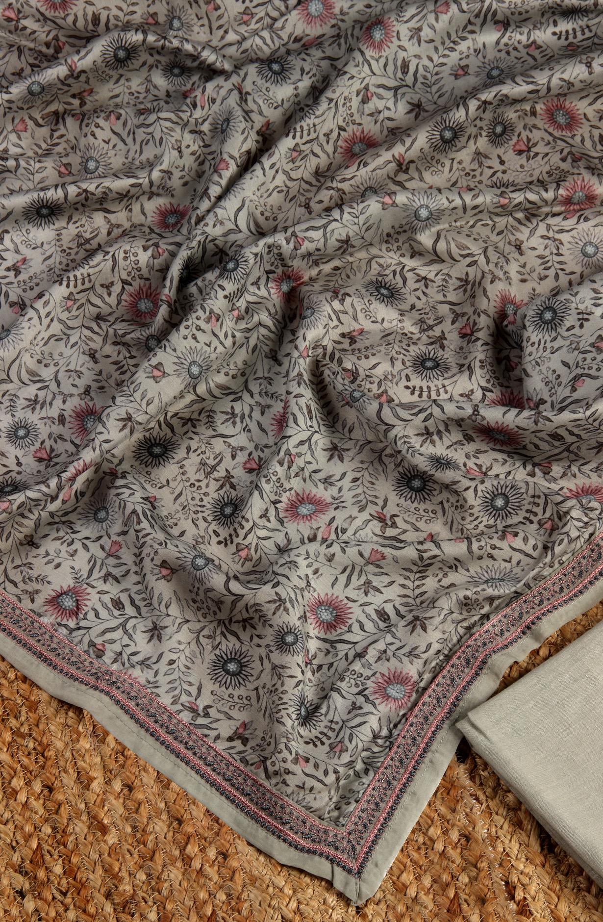 Pastel Green Cotton Embroidered Salwar Kameez with Dupatta - R157-SPR1505A