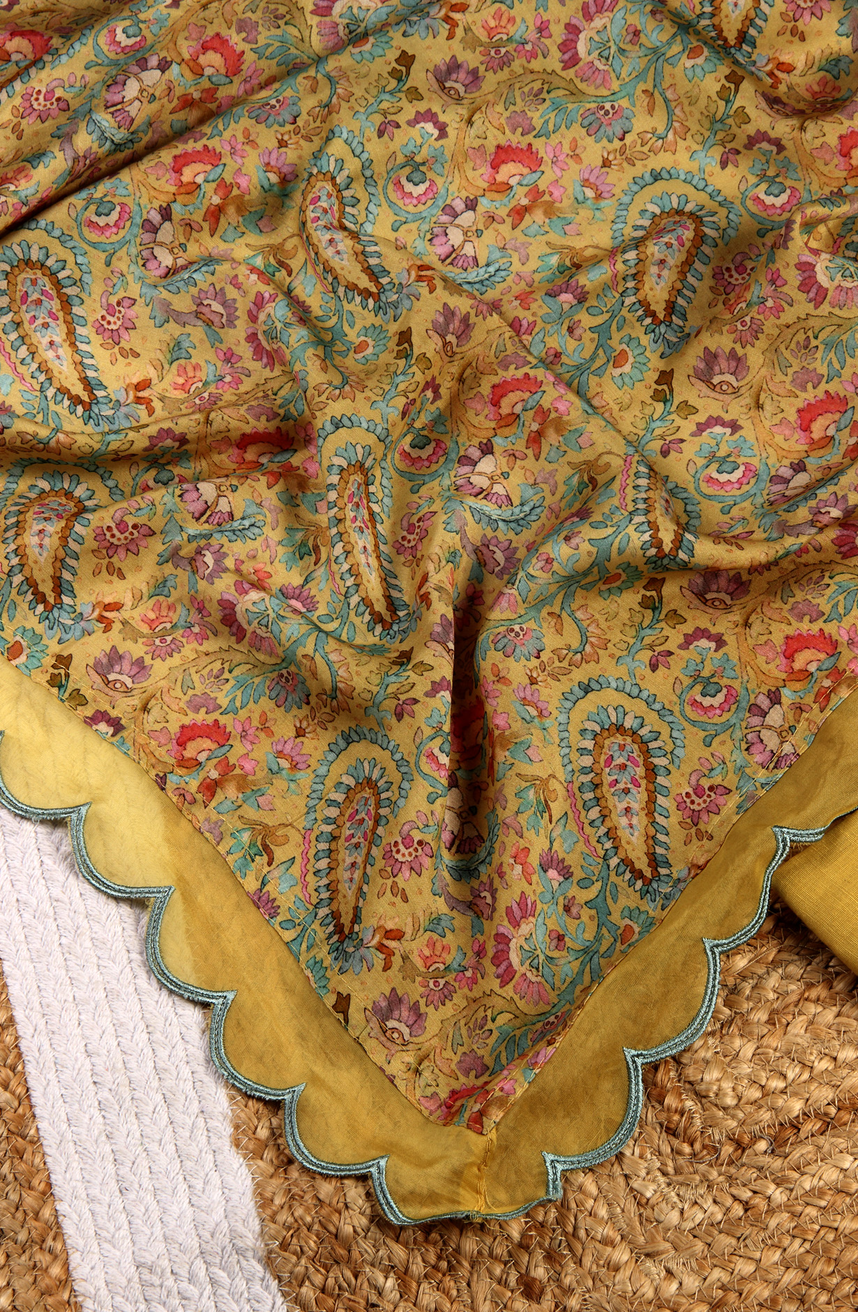 Mustard Cotton Beautiful Embroidered Unstitched Salwar Suit - R157-SPR1517B