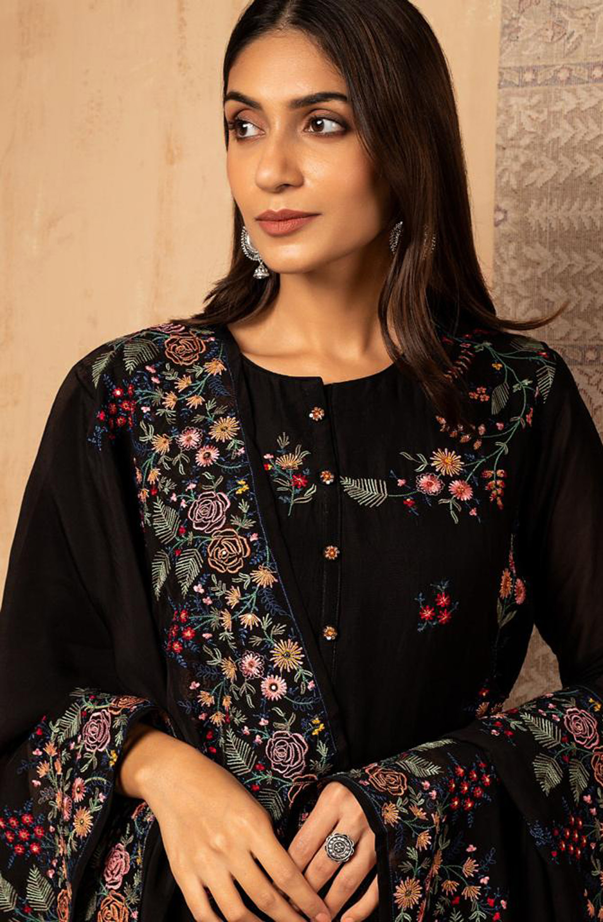 Black Beautiful Organza Festive Wear Salwar Suit - R157-SPR1526