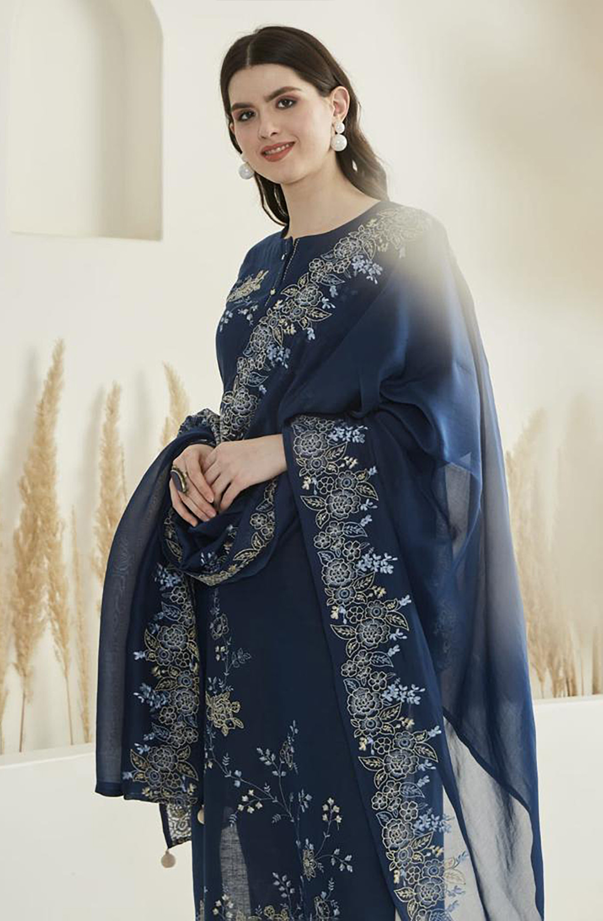 Teal Beautiful Organza Festive Wear Salwar Suit - R157-SPR1561A