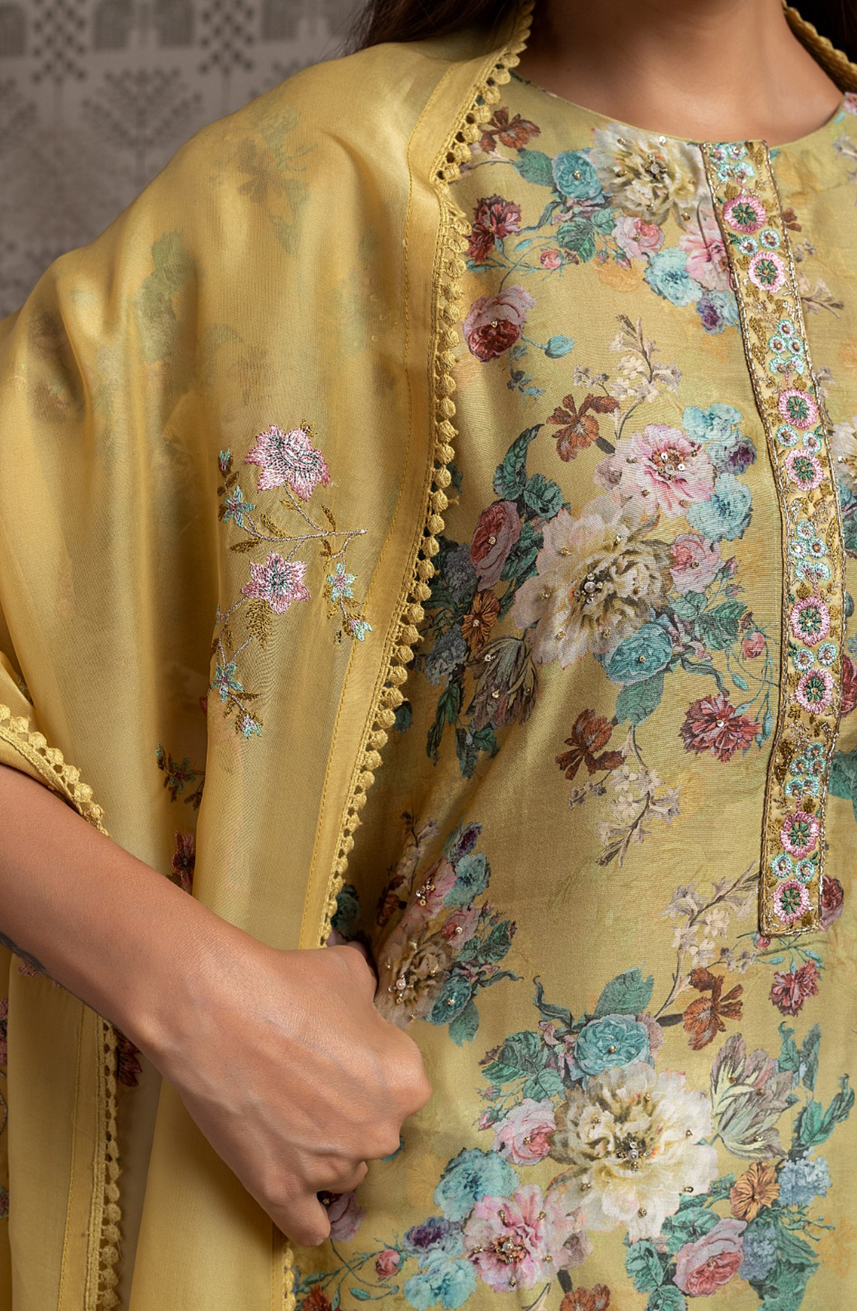 Festive Special Mehndi Silk Beautiful Salwar Suit with Organza Dupatta - R157-SPR1589A