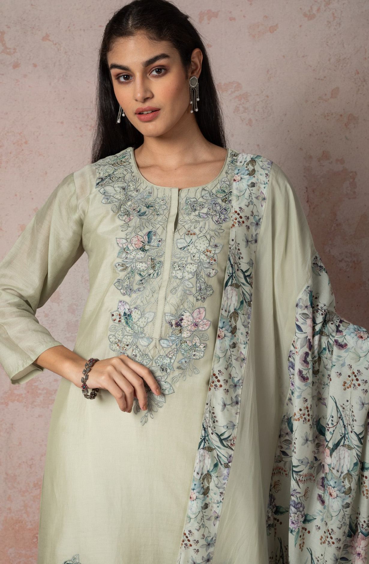 Festive Special Sea Green Silk Beautiful Embroidered Salwar Suit with Dupatta - R157-SPR1598A