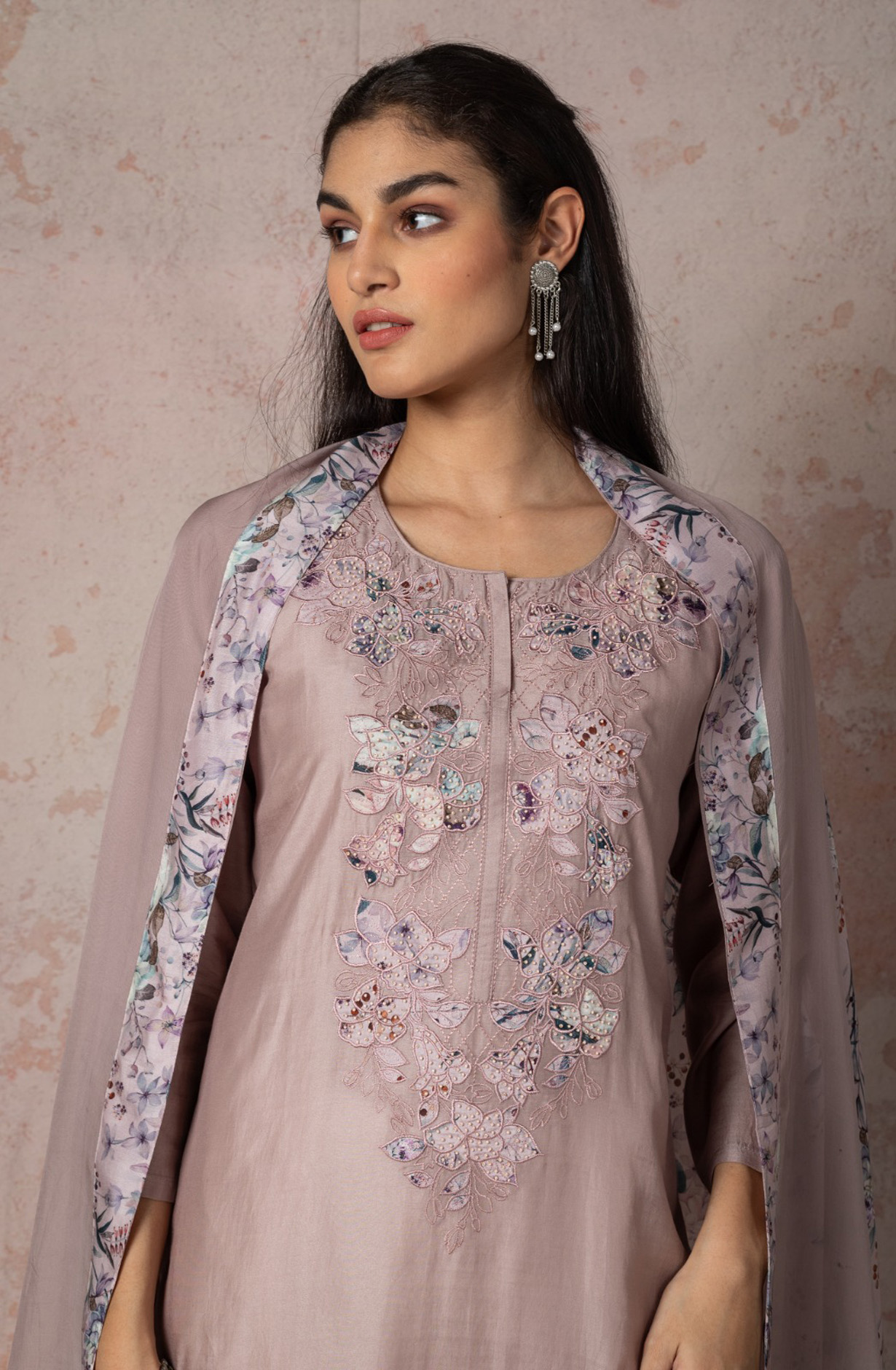 Festive Special Mauve Silk Beautiful Embroidered Salwar Suit with Dupatta - R157-SPR1598B